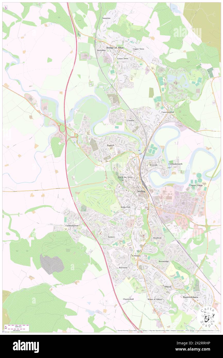 Castello di Stirling, Stirling, GB, Regno Unito, Scozia, N 56 7' 27'', S 3 56' 58'', MAP, Cartascapes Map pubblicata nel 2024. Esplora Cartascapes, una mappa che rivela i diversi paesaggi, culture ed ecosistemi della Terra. Viaggia attraverso il tempo e lo spazio, scoprendo l'interconnessione del passato, del presente e del futuro del nostro pianeta. Foto Stock