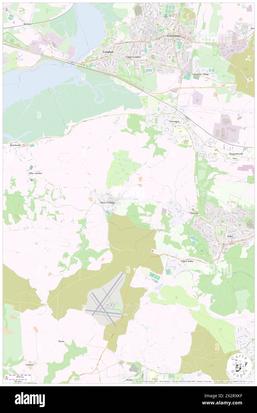 Three Crosses Hill, City and County of Swansea, GB, Regno Unito, Galles, N 51 37' 49'', S 4 3' 34'', mappa, Cartascapes Map pubblicata nel 2024. Esplora Cartascapes, una mappa che rivela i diversi paesaggi, culture ed ecosistemi della Terra. Viaggia attraverso il tempo e lo spazio, scoprendo l'interconnessione del passato, del presente e del futuro del nostro pianeta. Foto Stock