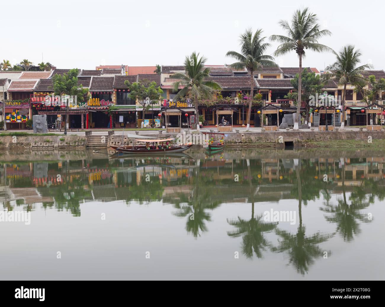 Hoi An Riverside, sampan, Hoi An, Vietnam Foto Stock