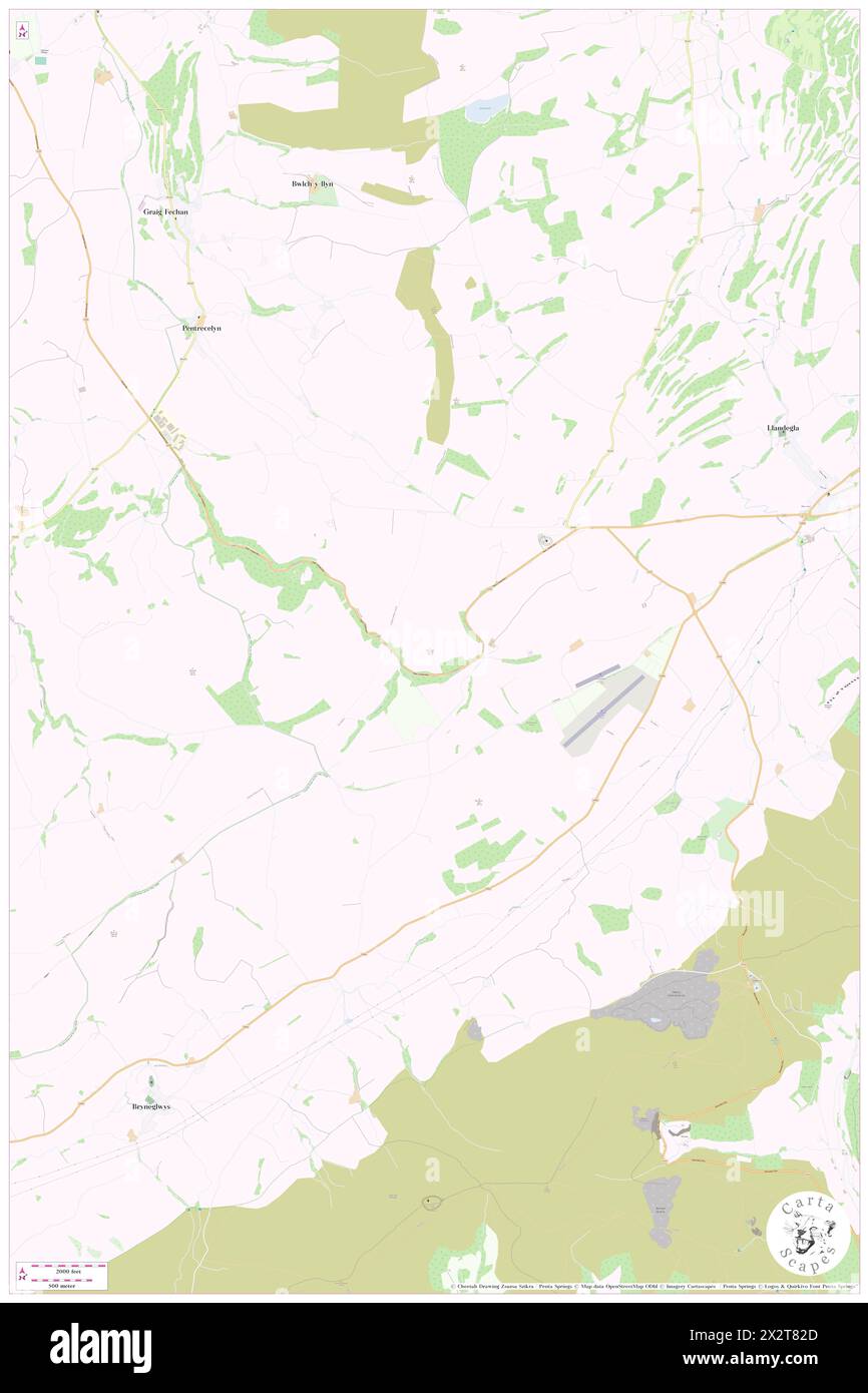 Pen Nant y Garth, Denbighshire, GB, Regno Unito, Galles, N 53 2' 50'', S 3 14' 33'', MAP, Cartascapes Map pubblicata nel 2024. Esplora Cartascapes, una mappa che rivela i diversi paesaggi, culture ed ecosistemi della Terra. Viaggia attraverso il tempo e lo spazio, scoprendo l'interconnessione del passato, del presente e del futuro del nostro pianeta. Foto Stock