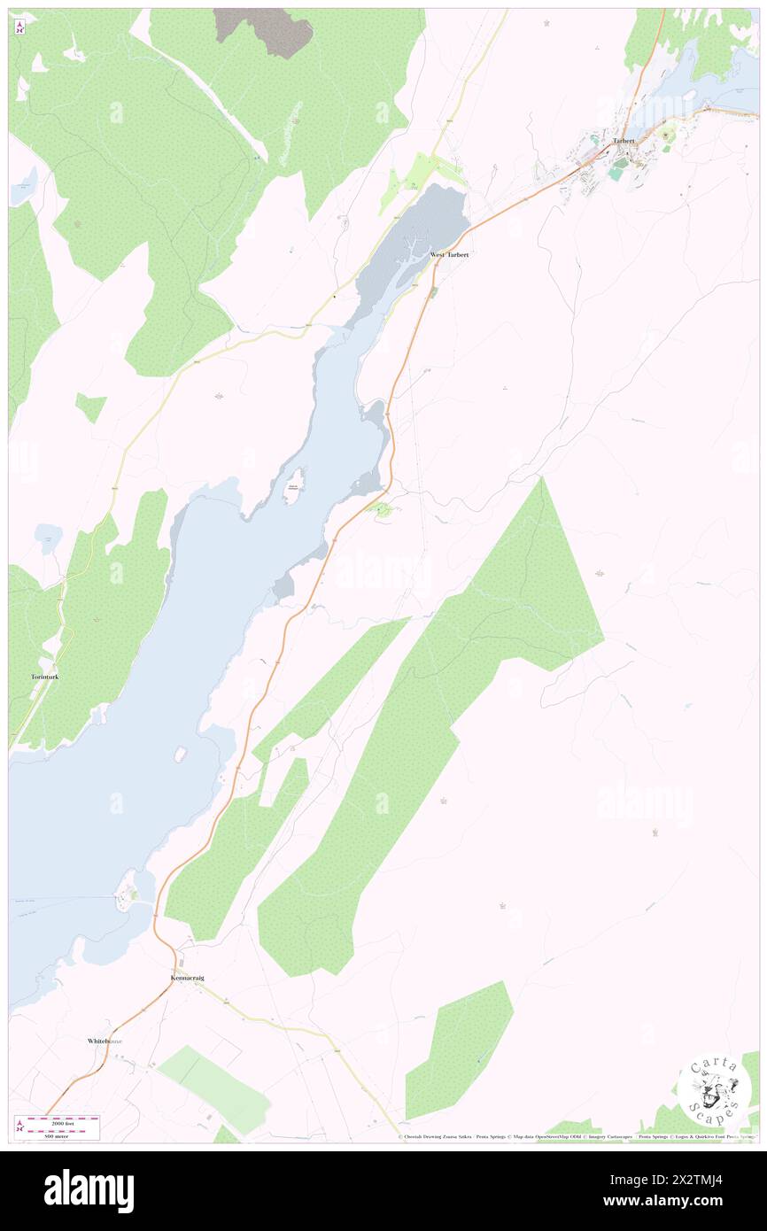 Torr Mor, Argyll and Bute, GB, Regno Unito, Scozia, N 55 49' 50'', S 5 26' 50'', MAP, Cartascapes Map pubblicata nel 2024. Esplora Cartascapes, una mappa che rivela i diversi paesaggi, culture ed ecosistemi della Terra. Viaggia attraverso il tempo e lo spazio, scoprendo l'interconnessione del passato, del presente e del futuro del nostro pianeta. Foto Stock