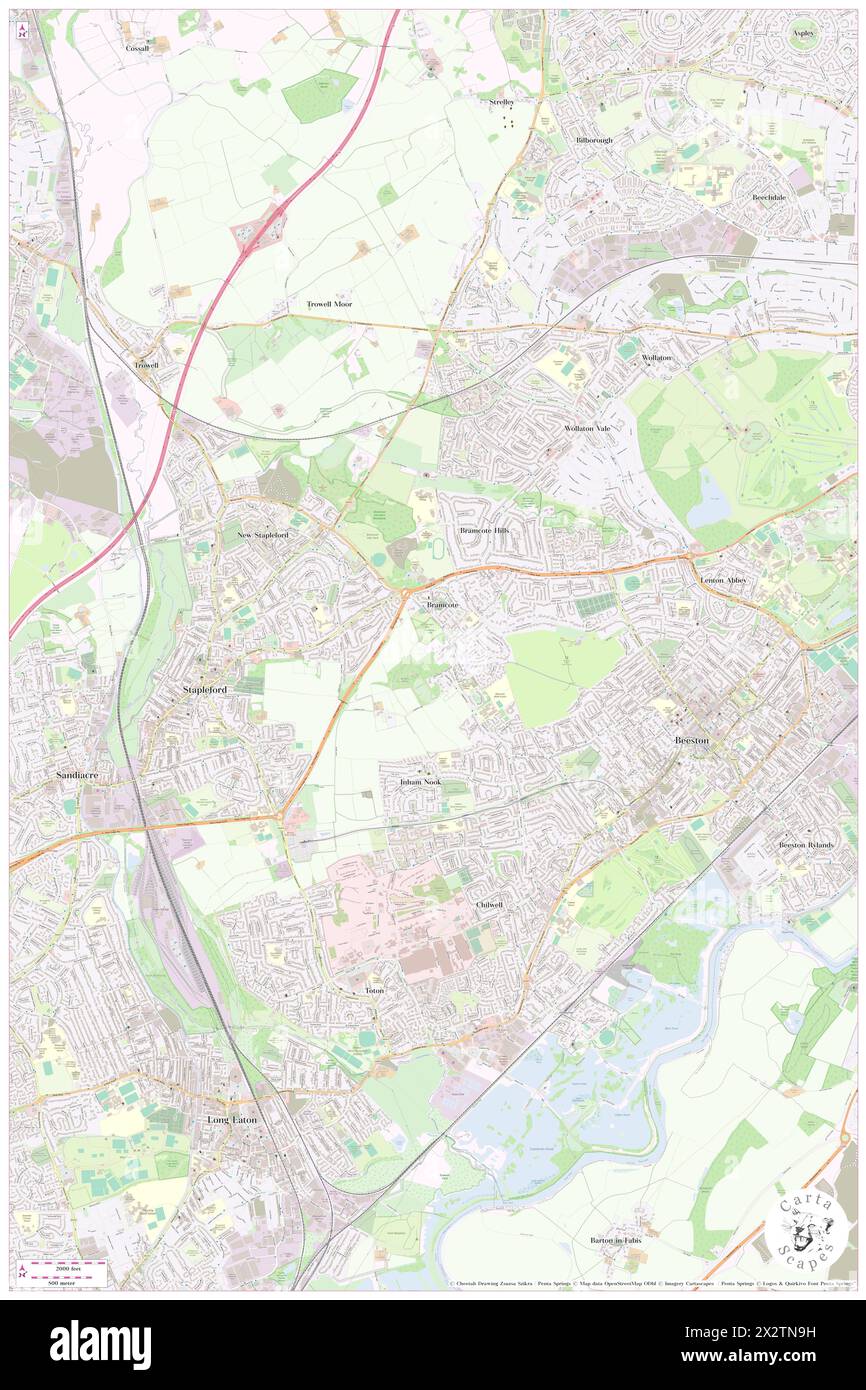 Burnt Hill, Nottinghamshire, GB, Regno Unito, Inghilterra, N 52 55' 55'', S 1 14' 48'', MAP, Cartascapes Map pubblicata nel 2024. Esplora Cartascapes, una mappa che rivela i diversi paesaggi, culture ed ecosistemi della Terra. Viaggia attraverso il tempo e lo spazio, scoprendo l'interconnessione del passato, del presente e del futuro del nostro pianeta. Foto Stock