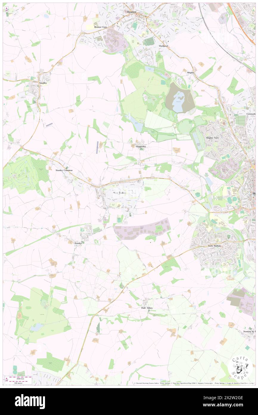 West Hallam, Derbyshire, GB, Regno Unito, Inghilterra, N 52 58' 15''', S 1 21' 30''', MAP, Cartascapes Map pubblicata nel 2024. Esplora Cartascapes, una mappa che rivela i diversi paesaggi, culture ed ecosistemi della Terra. Viaggia attraverso il tempo e lo spazio, scoprendo l'interconnessione del passato, del presente e del futuro del nostro pianeta. Foto Stock