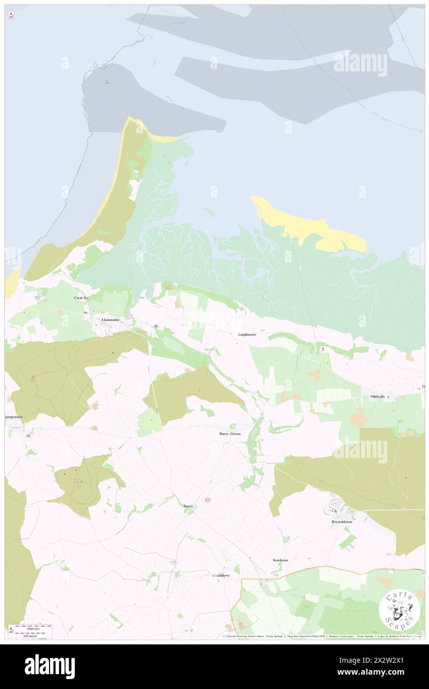 Weobley Castle, City and County of Swansea, GB, Regno Unito, Galles, N 51 37' 0'', S 4 13' 31'', mappa, Cartascapes Map pubblicata nel 2024. Esplora Cartascapes, una mappa che rivela i diversi paesaggi, culture ed ecosistemi della Terra. Viaggia attraverso il tempo e lo spazio, scoprendo l'interconnessione del passato, del presente e del futuro del nostro pianeta. Foto Stock