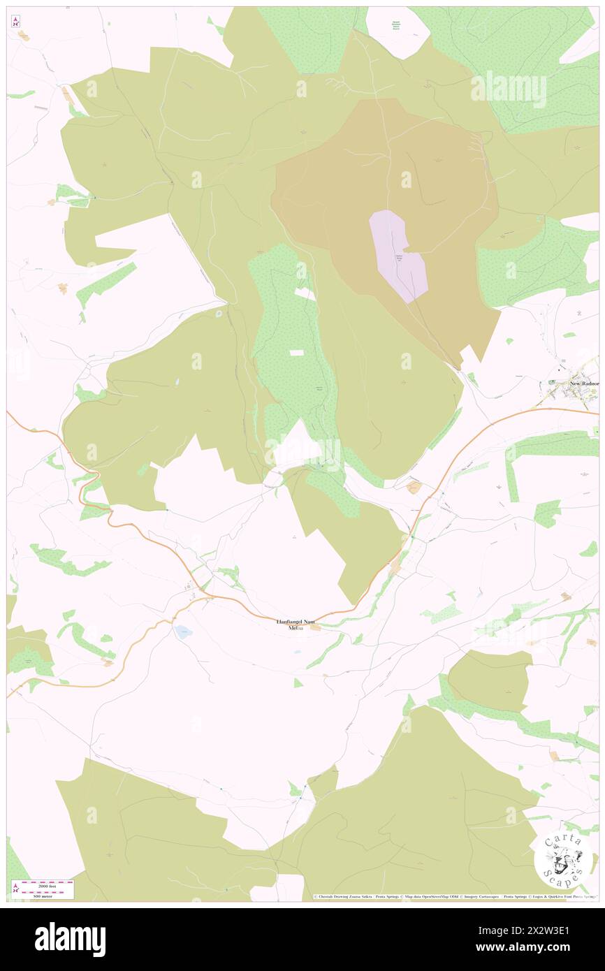 Water-break-its-neck, GB, Regno Unito, Galles, N 52 13' 59'', S 3 12' 0'', MAP, Cartascapes Map pubblicato nel 2024. Esplora Cartascapes, una mappa che rivela i diversi paesaggi, culture ed ecosistemi della Terra. Viaggia attraverso il tempo e lo spazio, scoprendo l'interconnessione del passato, del presente e del futuro del nostro pianeta. Foto Stock