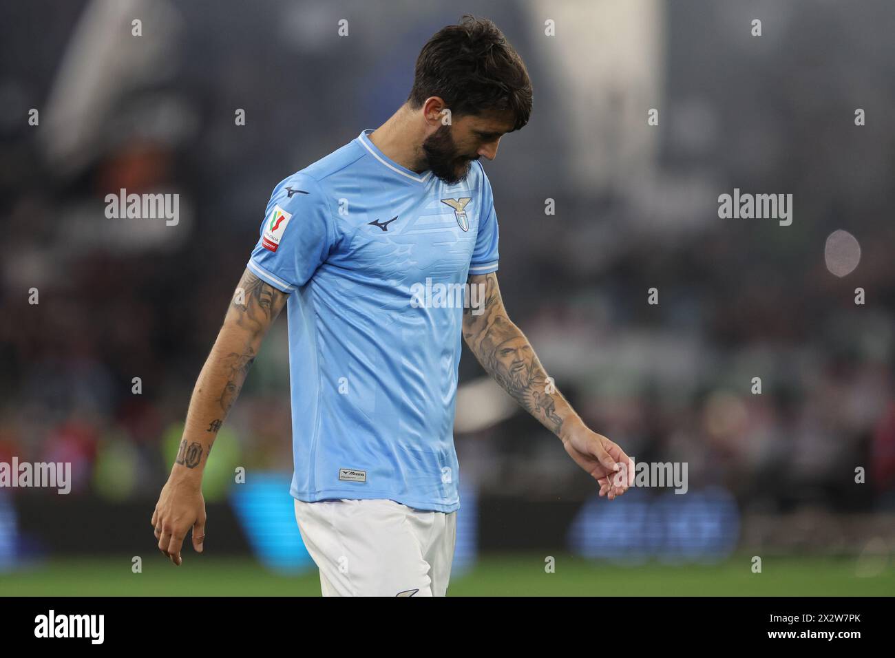 Roma, Italia 23.04.2024: Lazio giocatore Luis Alberto della Lazio delusione dopo la sconfitta Coppa Italia Frecciarossa 2023-2024 semi-fin Foto Stock