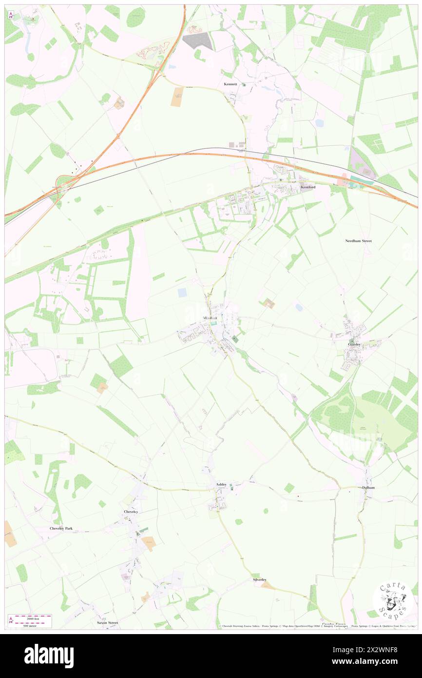 Moulton, Suffolk, GB, Regno Unito, Inghilterra, N 52 15' 8'', N 0 28' 58'', MAP, Cartascapes Map pubblicata nel 2024. Esplora Cartascapes, una mappa che rivela i diversi paesaggi, culture ed ecosistemi della Terra. Viaggia attraverso il tempo e lo spazio, scoprendo l'interconnessione del passato, del presente e del futuro del nostro pianeta. Foto Stock