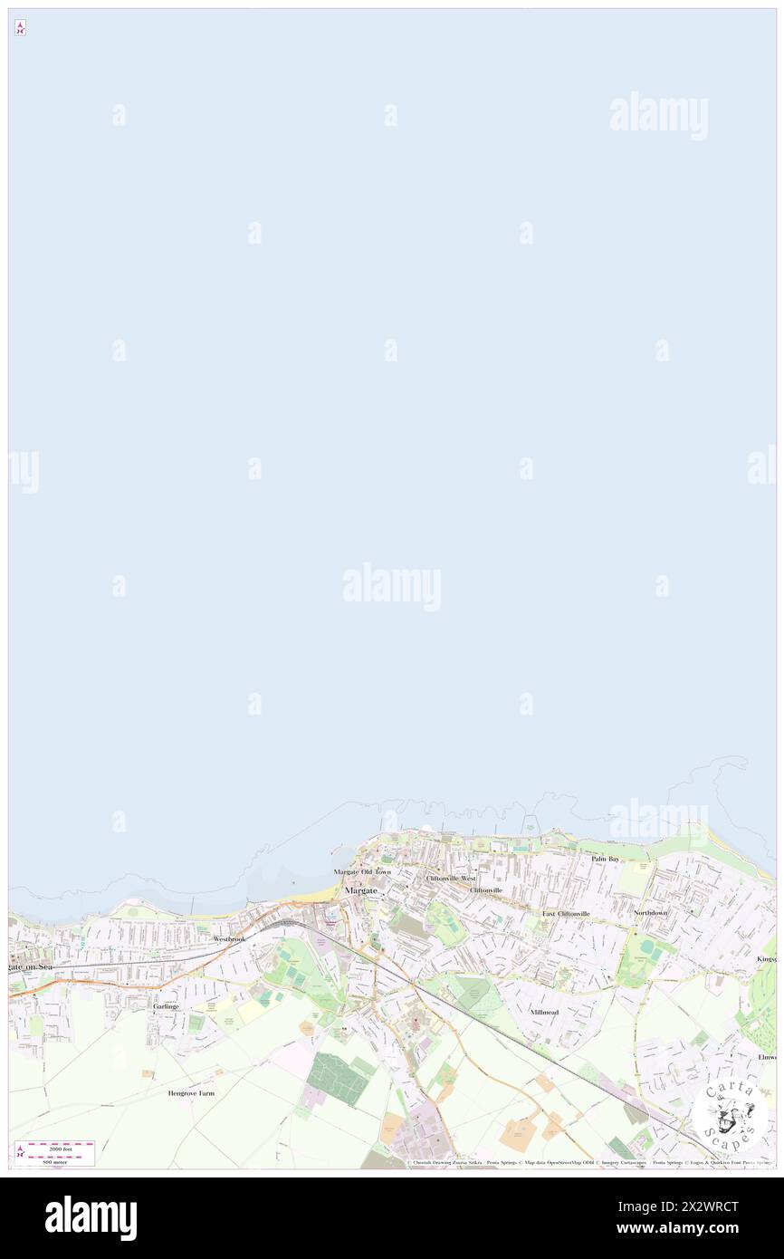 Margate Roads, Kent, GB, Regno Unito, Inghilterra, N 51 24' 44''', N 1 23' 9'', MAP, Cartascapes Map pubblicata nel 2024. Esplora Cartascapes, una mappa che rivela i diversi paesaggi, culture ed ecosistemi della Terra. Viaggia attraverso il tempo e lo spazio, scoprendo l'interconnessione del passato, del presente e del futuro del nostro pianeta. Foto Stock