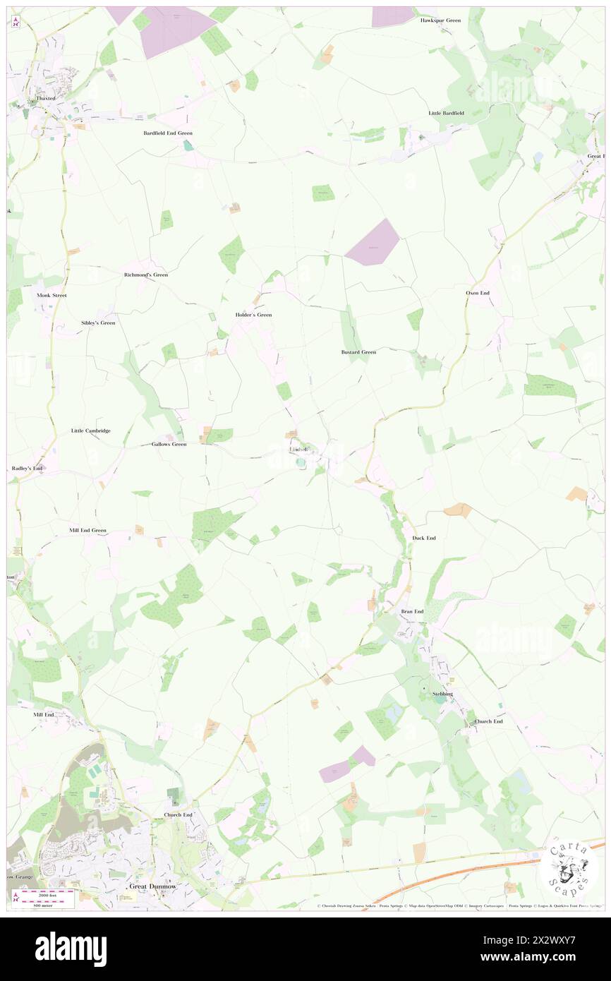 Lindsell, Essex, GB, Regno Unito, Inghilterra, N 51 55' 1'', N 0 23' 17'', MAP, Cartascapes Map pubblicata nel 2024. Esplora Cartascapes, una mappa che rivela i diversi paesaggi, culture ed ecosistemi della Terra. Viaggia attraverso il tempo e lo spazio, scoprendo l'interconnessione del passato, del presente e del futuro del nostro pianeta. Foto Stock