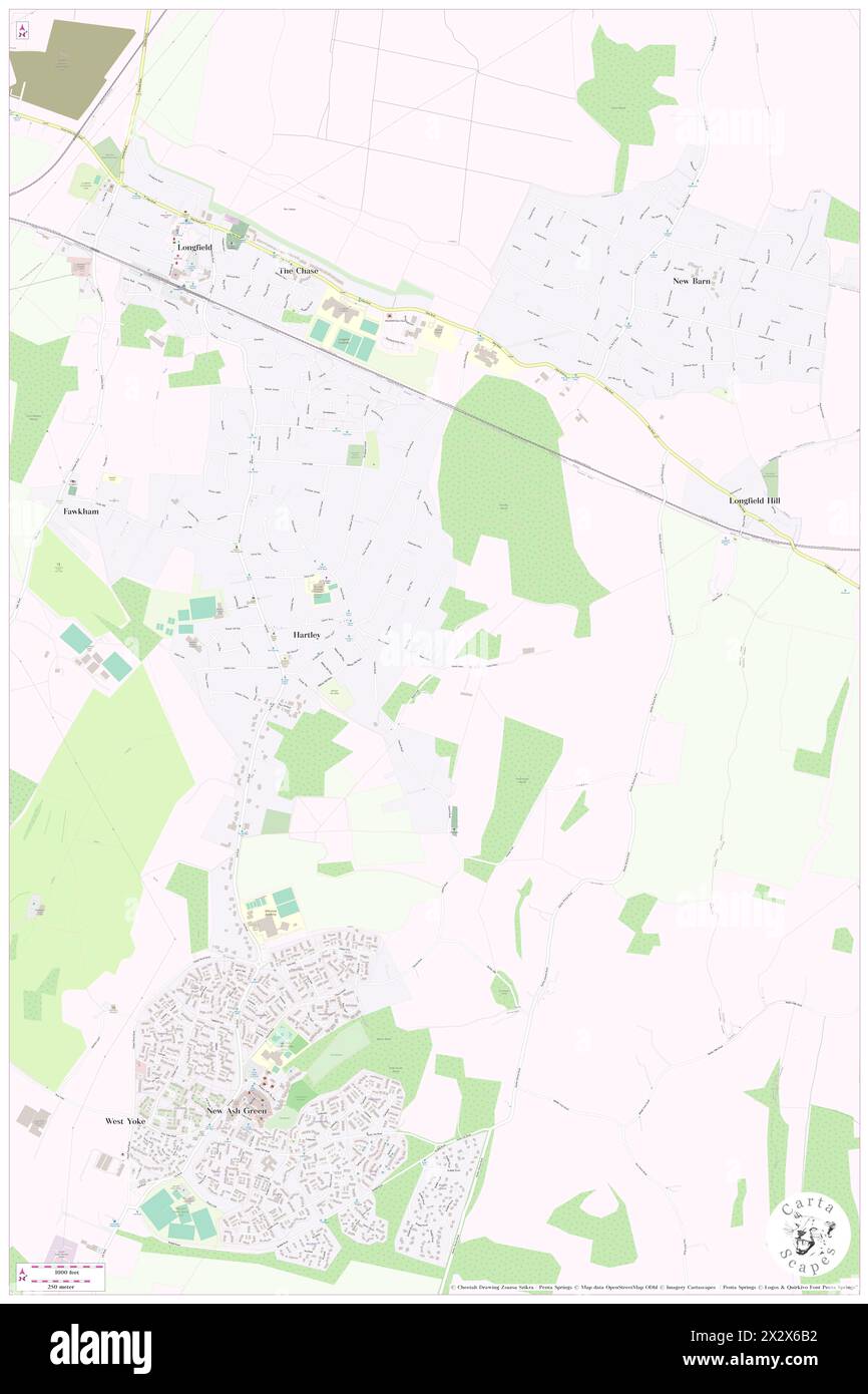 Hartley, Kent, GB, Regno Unito, Inghilterra, N 51 23' 12'', N 0 18' 13'', MAP, Cartascapes Map pubblicata nel 2024. Esplora Cartascapes, una mappa che rivela i diversi paesaggi, culture ed ecosistemi della Terra. Viaggia attraverso il tempo e lo spazio, scoprendo l'interconnessione del passato, del presente e del futuro del nostro pianeta. Foto Stock