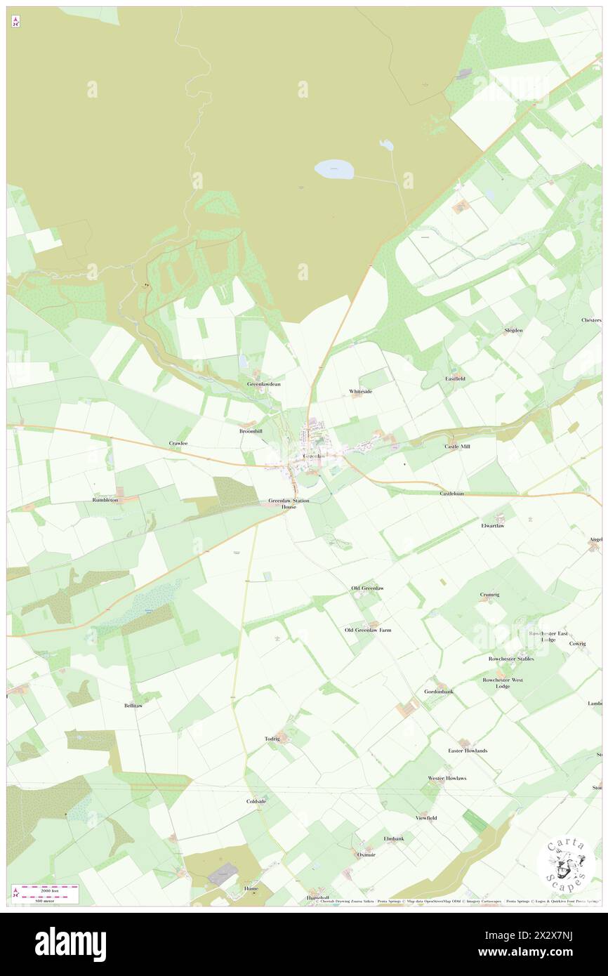 Greenlaw, The Scottish Borders, GB, Regno Unito, Scozia, N 55 42' 24''', S 2 27' 44''', mappa, Cartascapes Map pubblicata nel 2024. Esplora Cartascapes, una mappa che rivela i diversi paesaggi, culture ed ecosistemi della Terra. Viaggia attraverso il tempo e lo spazio, scoprendo l'interconnessione del passato, del presente e del futuro del nostro pianeta. Foto Stock