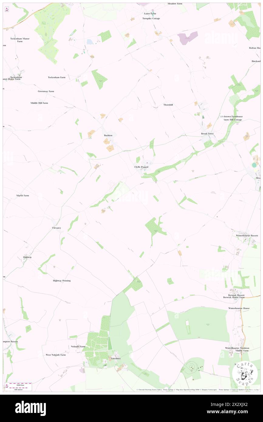 Clyffe Pypard, Wiltshire, GB, Regno Unito, Inghilterra, N 51 28' 59'', S 1 53' 59'', MAP, Cartascapes Map pubblicata nel 2024. Esplora Cartascapes, una mappa che rivela i diversi paesaggi, culture ed ecosistemi della Terra. Viaggia attraverso il tempo e lo spazio, scoprendo l'interconnessione del passato, del presente e del futuro del nostro pianeta. Foto Stock