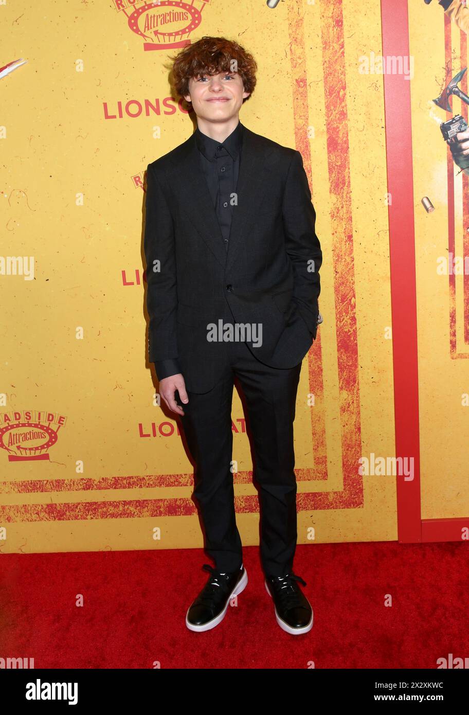 New York, Stati Uniti. 23 aprile 2024. Nicholas Crovetti partecipa alla prima americana "Boy Kills World" tenutasi al Teatro SVA il 23 aprile 2024 a New York, New York © Steven Bergman/AFF-USA.COM Credit: AFF/Alamy Live News Foto Stock