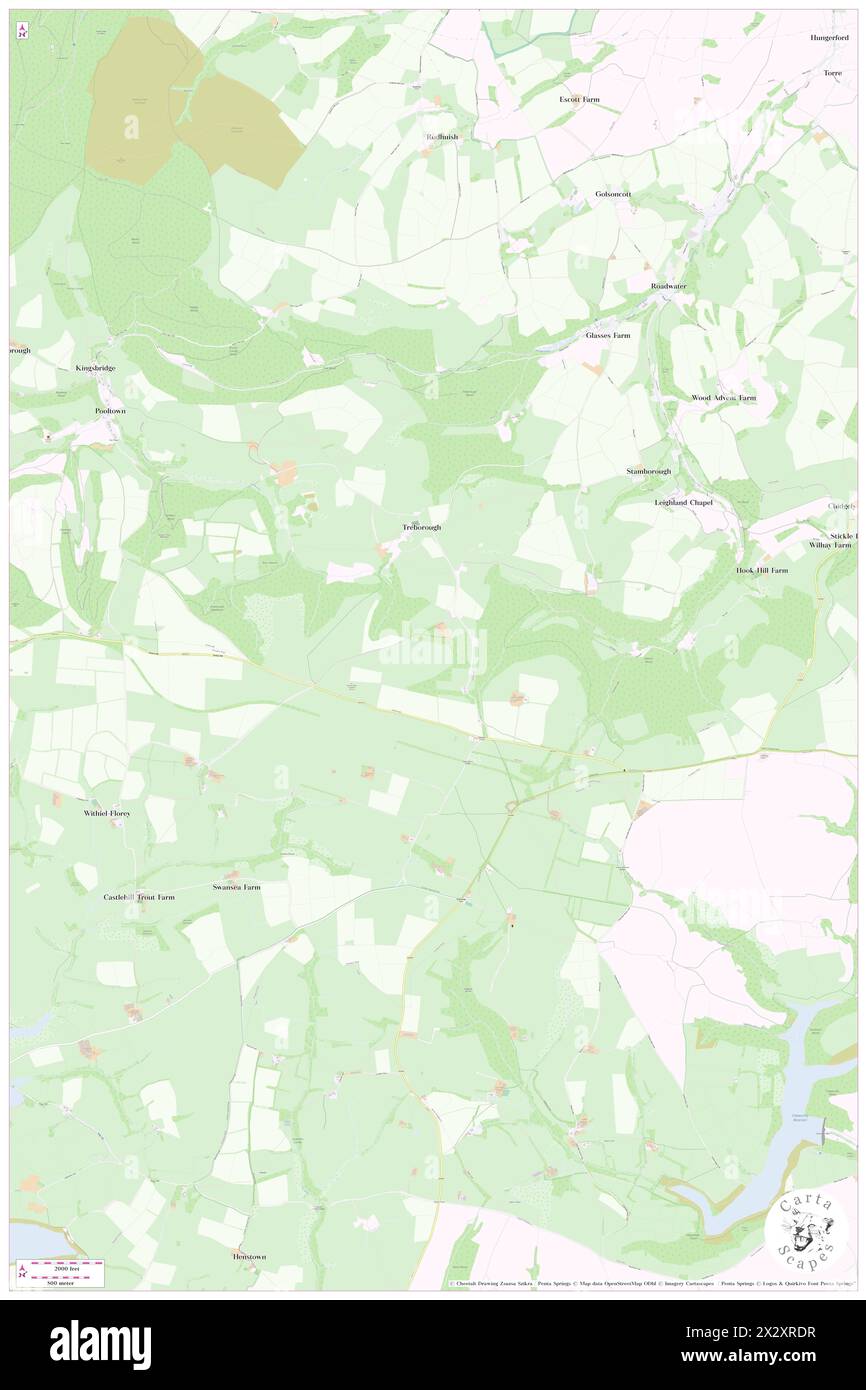 Brendon Hills, Somerset, GB, Regno Unito, Inghilterra, N 51 6' 30'', S 3 24' 46'', MAP, Cartascapes Map pubblicata nel 2024. Esplora Cartascapes, una mappa che rivela i diversi paesaggi, culture ed ecosistemi della Terra. Viaggia attraverso il tempo e lo spazio, scoprendo l'interconnessione del passato, del presente e del futuro del nostro pianeta. Foto Stock