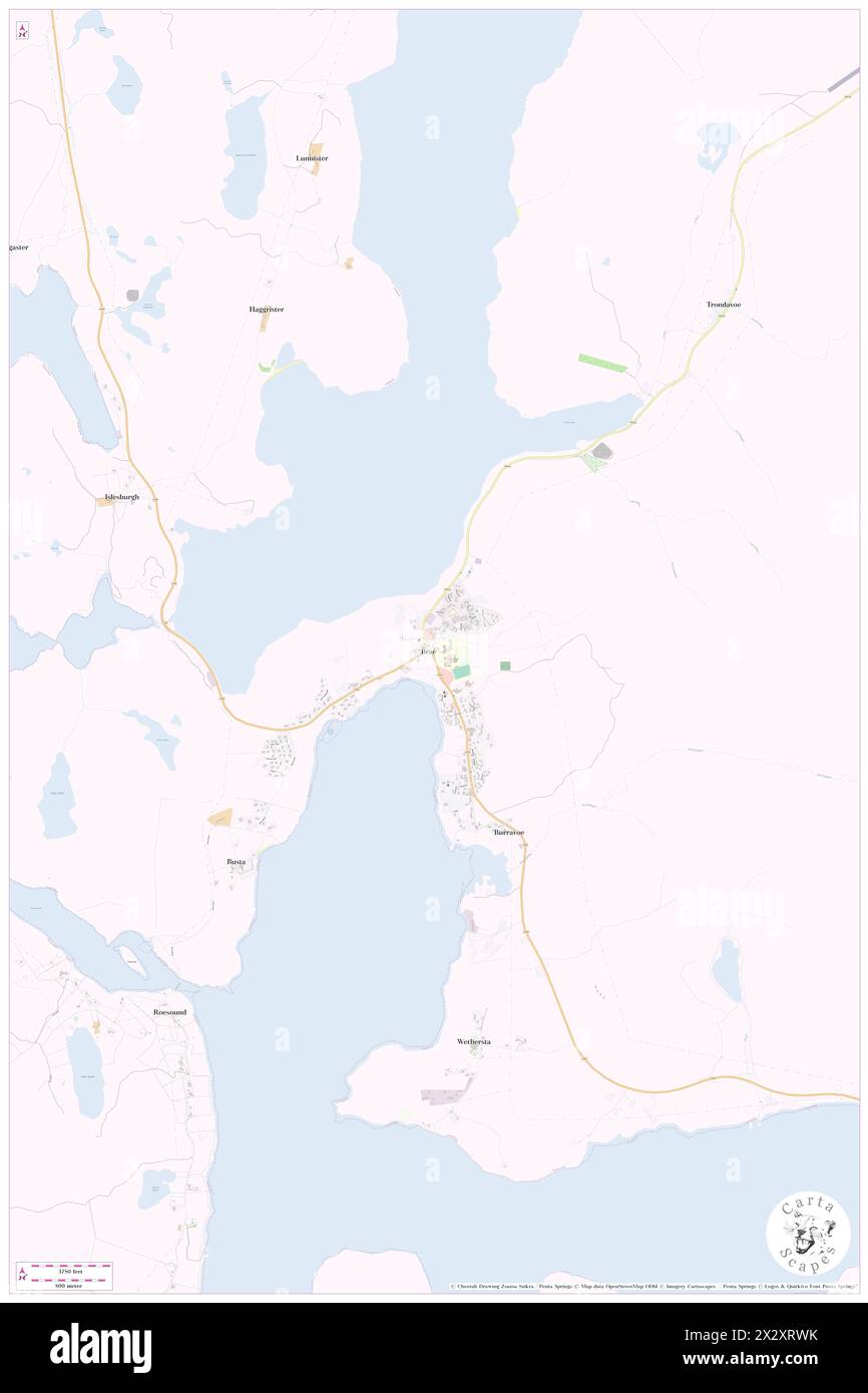 Brae, Isole Shetland, GB, Regno Unito, Scozia, N 60 23' 46'', S 1 21' 10'', MAP, Cartascapes Map pubblicata nel 2024. Esplora Cartascapes, una mappa che rivela i diversi paesaggi, culture ed ecosistemi della Terra. Viaggia attraverso il tempo e lo spazio, scoprendo l'interconnessione del passato, del presente e del futuro del nostro pianeta. Foto Stock