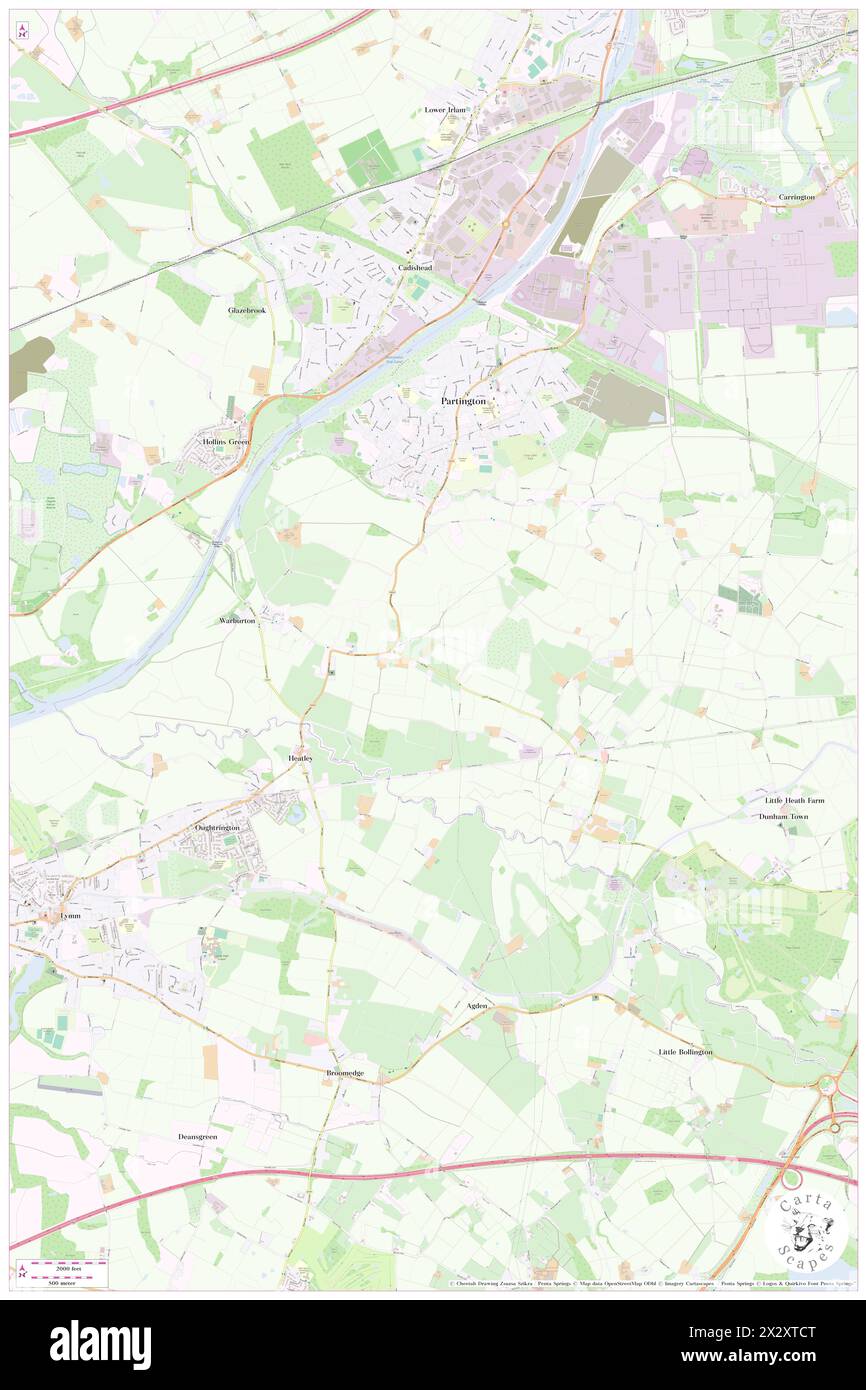 River Bollin, GB, Regno Unito, Inghilterra, N 53 23' 59'', S 2 25' 59'', MAP, Cartascapes Map pubblicata nel 2024. Esplora Cartascapes, una mappa che rivela i diversi paesaggi, culture ed ecosistemi della Terra. Viaggia attraverso il tempo e lo spazio, scoprendo l'interconnessione del passato, del presente e del futuro del nostro pianeta. Foto Stock