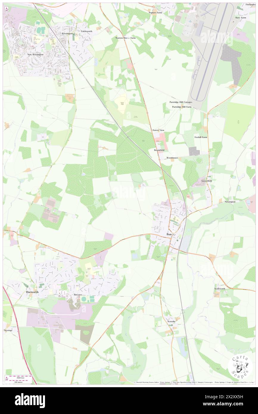 Bawtry, Doncaster, GB, Regno Unito, Inghilterra, N 53 25' 53'', S 1 1' 7'', MAP, Cartascapes Map pubblicata nel 2024. Esplora Cartascapes, una mappa che rivela i diversi paesaggi, culture ed ecosistemi della Terra. Viaggia attraverso il tempo e lo spazio, scoprendo l'interconnessione del passato, del presente e del futuro del nostro pianeta. Foto Stock