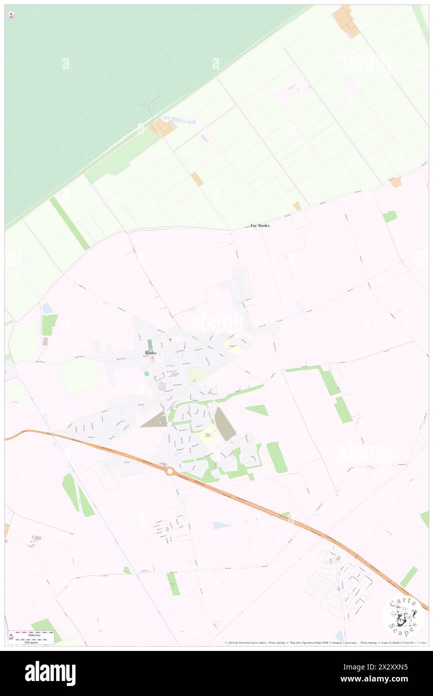 Banks, Lancashire, GB, Regno Unito, Inghilterra, N 53 40' 59'', S 2 55' 0'', MAP, Cartascapes Map pubblicata nel 2024. Esplora Cartascapes, una mappa che rivela i diversi paesaggi, culture ed ecosistemi della Terra. Viaggia attraverso il tempo e lo spazio, scoprendo l'interconnessione del passato, del presente e del futuro del nostro pianeta. Foto Stock