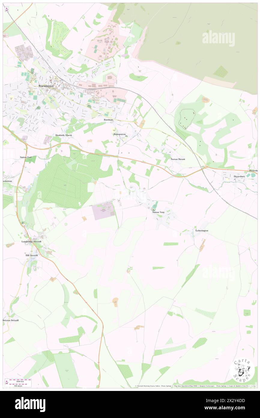 Sutton Veny, Wiltshire, GB, Regno Unito, Inghilterra, N 51 10' 41'', S 2 8' 59'', MAP, Cartascapes Map pubblicata nel 2024. Esplora Cartascapes, una mappa che rivela i diversi paesaggi, culture ed ecosistemi della Terra. Viaggia attraverso il tempo e lo spazio, scoprendo l'interconnessione del passato, del presente e del futuro del nostro pianeta. Foto Stock