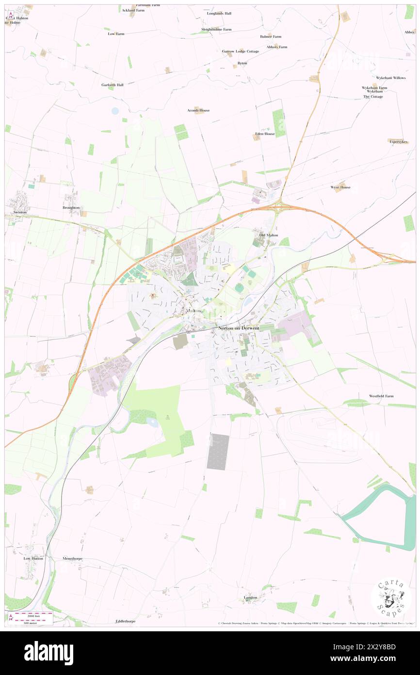 Malton Castle, North Yorkshire, GB, Regno Unito, Inghilterra, N 54 8' 3'', S 0 47' 32'', MAP, Cartascapes Map pubblicata nel 2024. Esplora Cartascapes, una mappa che rivela i diversi paesaggi, culture ed ecosistemi della Terra. Viaggia attraverso il tempo e lo spazio, scoprendo l'interconnessione del passato, del presente e del futuro del nostro pianeta. Foto Stock