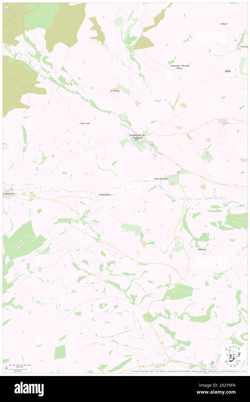 Nant Fagl Mound, Sir Powys, GB, Regno Unito, Galles, N 52 48' 44'', S 3 18' 23'', MAP, Cartascapes Map pubblicata nel 2024. Esplora Cartascapes, una mappa che rivela i diversi paesaggi, culture ed ecosistemi della Terra. Viaggia attraverso il tempo e lo spazio, scoprendo l'interconnessione del passato, del presente e del futuro del nostro pianeta. Foto Stock