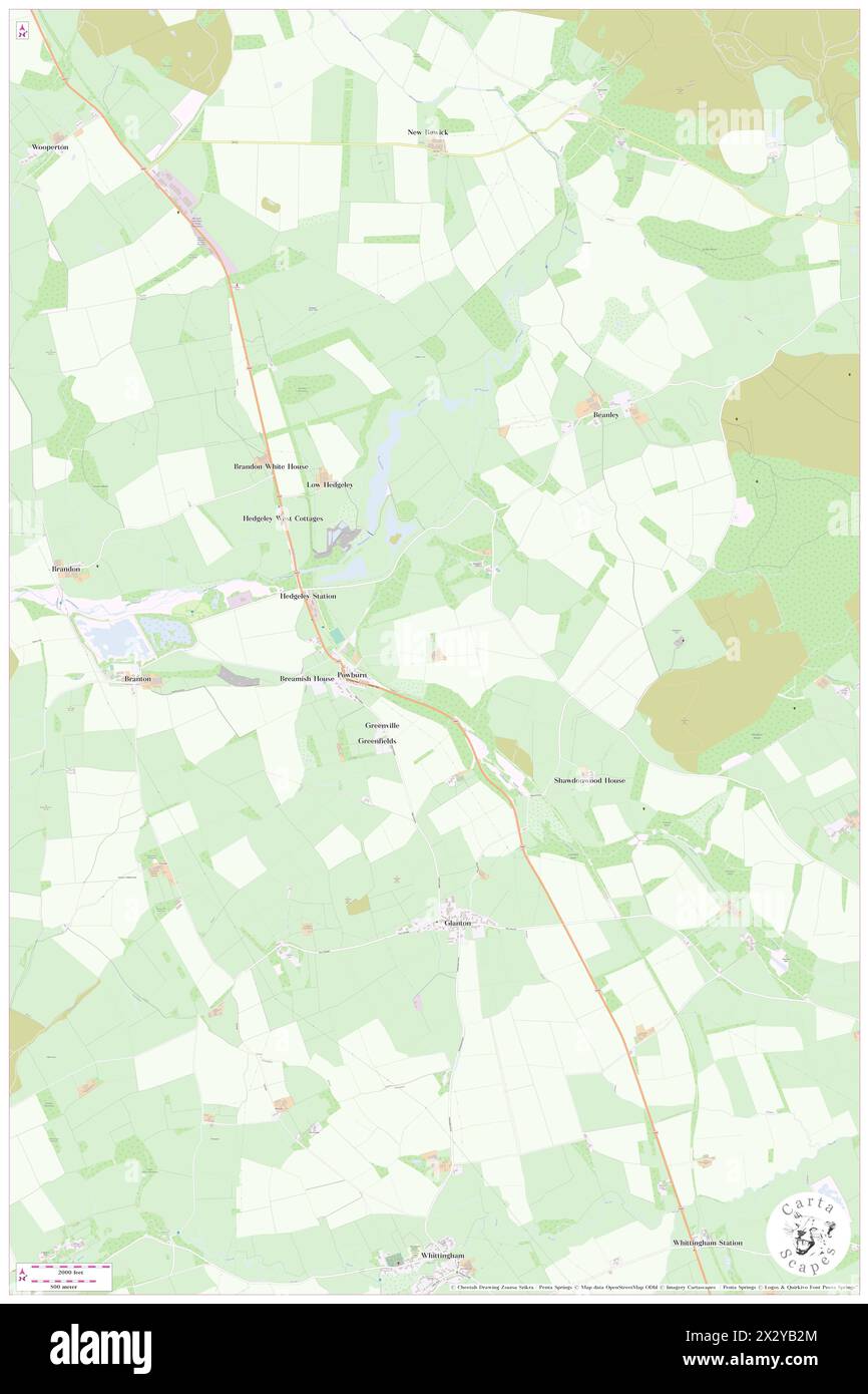 Crawley Tower, Northumberland, GB, Regno Unito, Inghilterra, N 55 26' 33'', S 1 53' 33'', MAP, Cartascapes Map pubblicata nel 2024. Esplora Cartascapes, una mappa che rivela i diversi paesaggi, culture ed ecosistemi della Terra. Viaggia attraverso il tempo e lo spazio, scoprendo l'interconnessione del passato, del presente e del futuro del nostro pianeta. Foto Stock