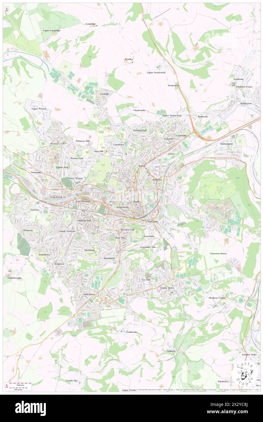 Royal National Hospital for Rheumatic Diseases, Bath and North East Somerset, GB, Regno Unito, Inghilterra, N 51 22' 56'', S 2 21' 41'', mappa, Cartascapes Map pubblicato nel 2024. Esplora Cartascapes, una mappa che rivela i diversi paesaggi, culture ed ecosistemi della Terra. Viaggia attraverso il tempo e lo spazio, scoprendo l'interconnessione del passato, del presente e del futuro del nostro pianeta. Foto Stock