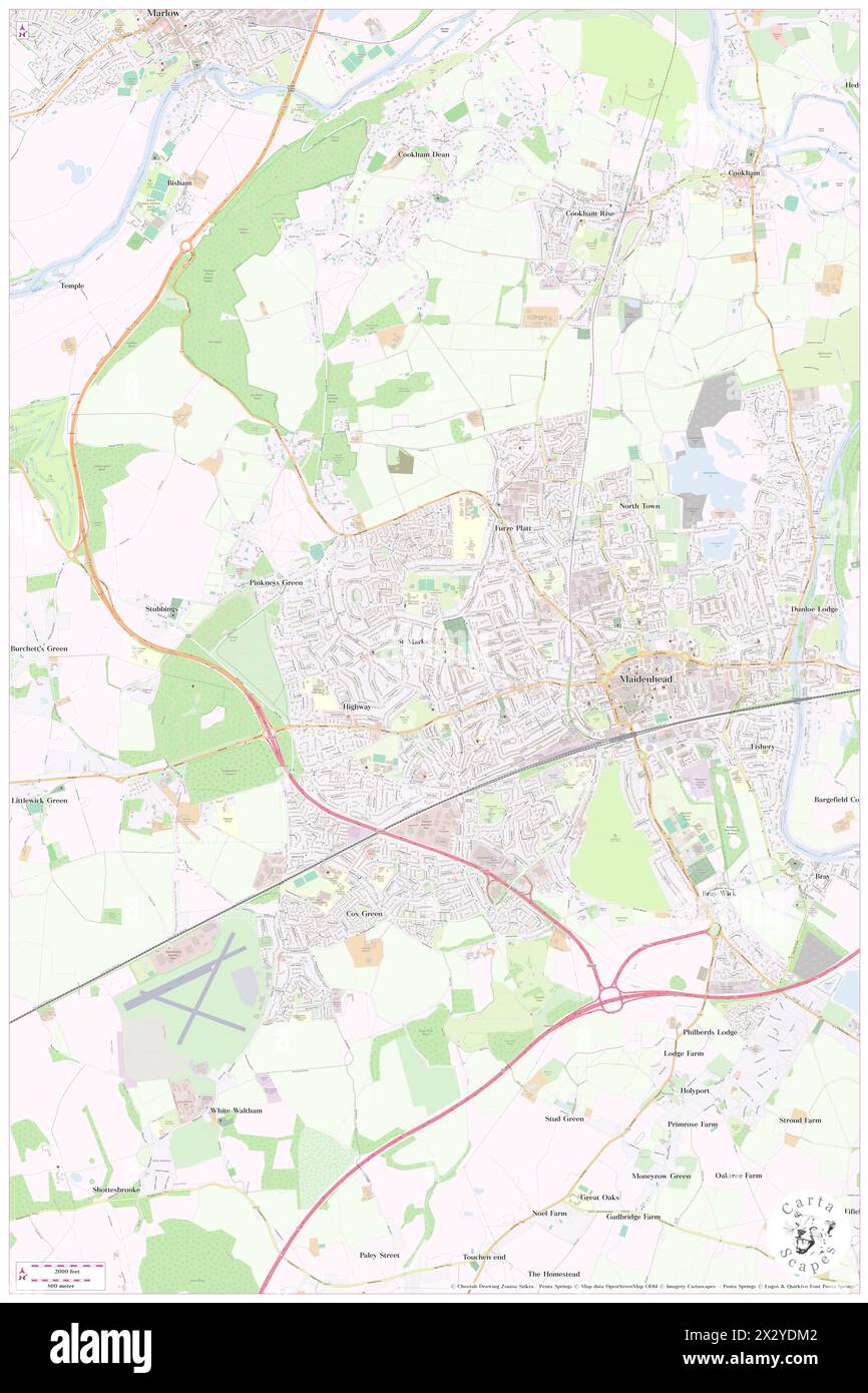 St Marks, Royal Borough of Windsor and Maidenhead, GB, Regno Unito, Inghilterra, N 51 31' 29'', S 0 44' 41'', mappa, Cartascapes Mappa pubblicata nel 2024. Esplora Cartascapes, una mappa che rivela i diversi paesaggi, culture ed ecosistemi della Terra. Viaggia attraverso il tempo e lo spazio, scoprendo l'interconnessione del passato, del presente e del futuro del nostro pianeta. Foto Stock