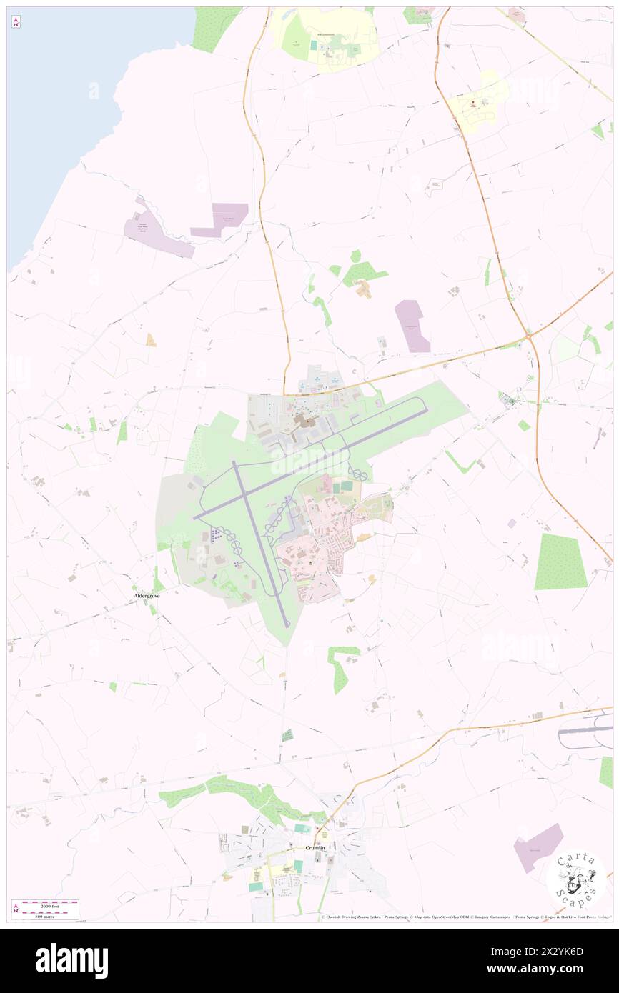 Aeroporto internazionale di Belfast, Antrim e Newtownabbey, GB, Regno Unito, Irlanda del Nord, N 54 39' 26'', S 6 12' 56'', MAP, Cartascapes Map pubblicata nel 2024. Esplora Cartascapes, una mappa che rivela i diversi paesaggi, culture ed ecosistemi della Terra. Viaggia attraverso il tempo e lo spazio, scoprendo l'interconnessione del passato, del presente e del futuro del nostro pianeta. Foto Stock