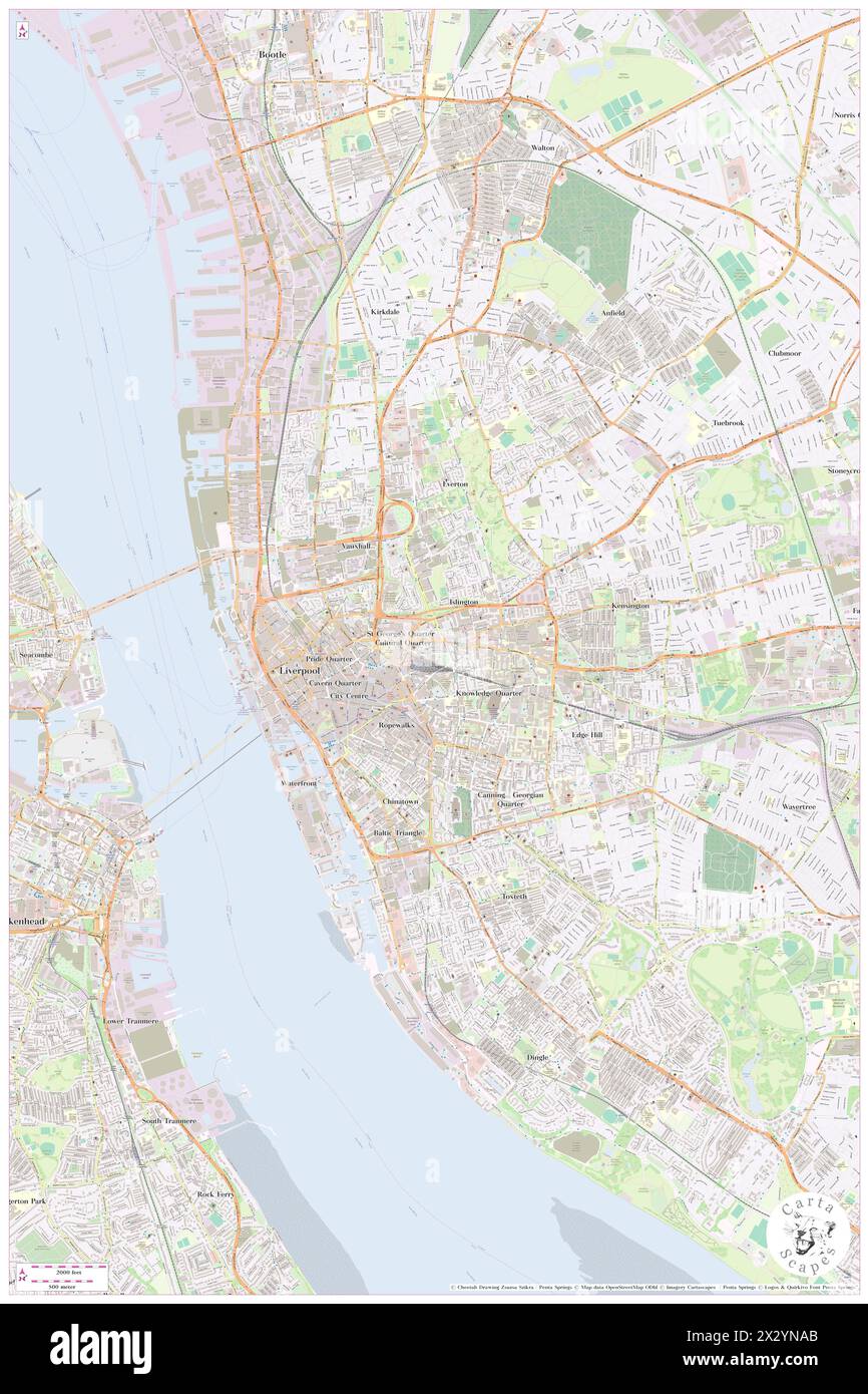 Gladstone, Liverpool, GB, Regno Unito, Inghilterra, N 53 24' 30'', S 2 58' 32'', MAP, Cartascapes Map pubblicata nel 2024. Esplora Cartascapes, una mappa che rivela i diversi paesaggi, culture ed ecosistemi della Terra. Viaggia attraverso il tempo e lo spazio, scoprendo l'interconnessione del passato, del presente e del futuro del nostro pianeta. Foto Stock