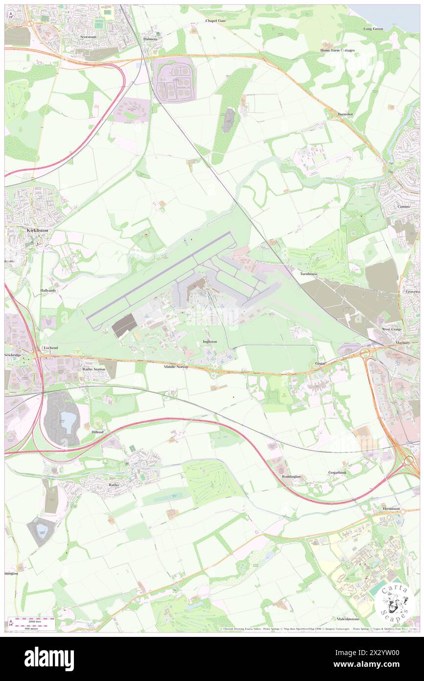 Doubletree by Hilton Hotel Edinburgh Airport, City of Edinburgh, GB, Regno Unito, Scozia, N 55 56' 38'', S 3 21' 34'', MAP, Cartascapes Map pubblicata nel 2024. Esplora Cartascapes, una mappa che rivela i diversi paesaggi, culture ed ecosistemi della Terra. Viaggia attraverso il tempo e lo spazio, scoprendo l'interconnessione del passato, del presente e del futuro del nostro pianeta. Foto Stock