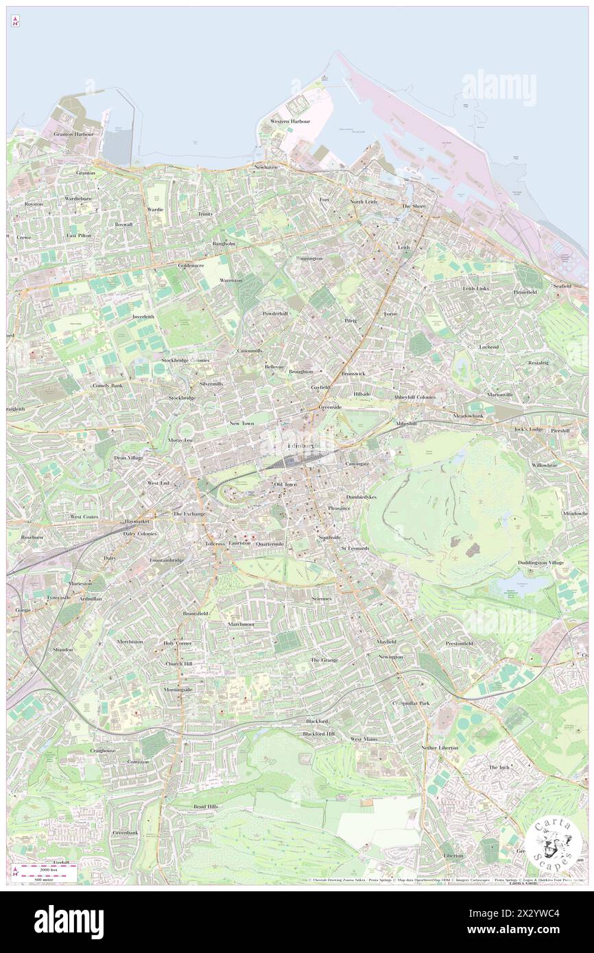 Royal British Hotel, City of Edinburgh, GB, Regno Unito, Scozia, N 55 57' 11'', S 3 11' 21''', MAP, Cartascapes Map pubblicata nel 2024. Esplora Cartascapes, una mappa che rivela i diversi paesaggi, culture ed ecosistemi della Terra. Viaggia attraverso il tempo e lo spazio, scoprendo l'interconnessione del passato, del presente e del futuro del nostro pianeta. Foto Stock