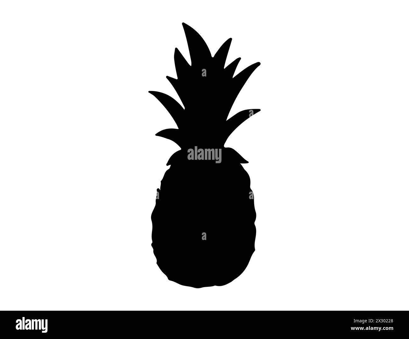 Grafica vettoriale della silhouette dell'ananas Illustrazione Vettoriale