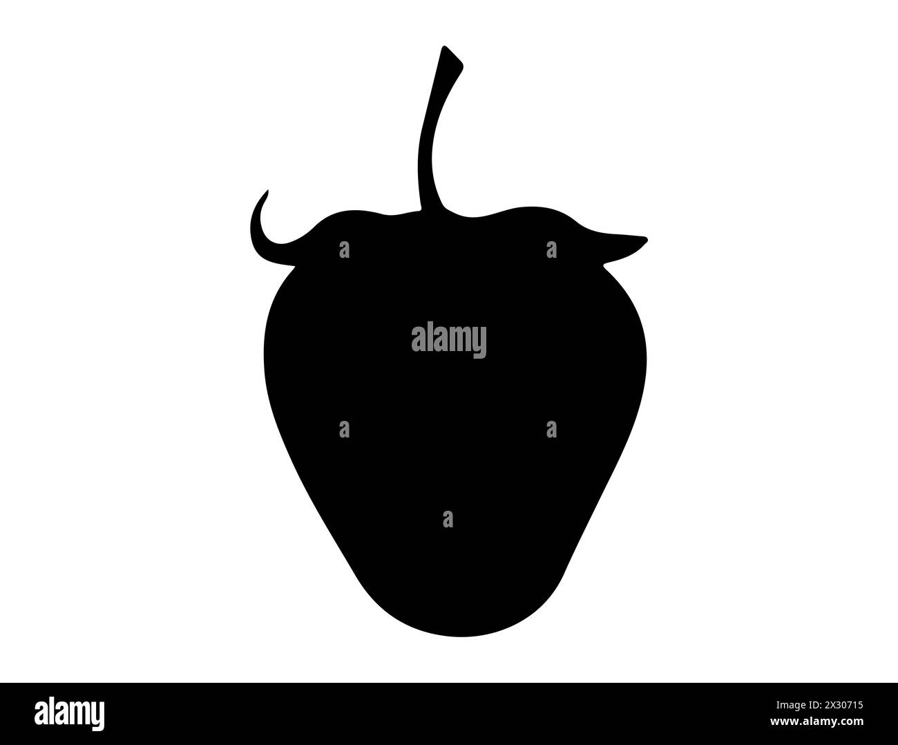 Grafica vettoriale della silhouette delle fragole Illustrazione Vettoriale