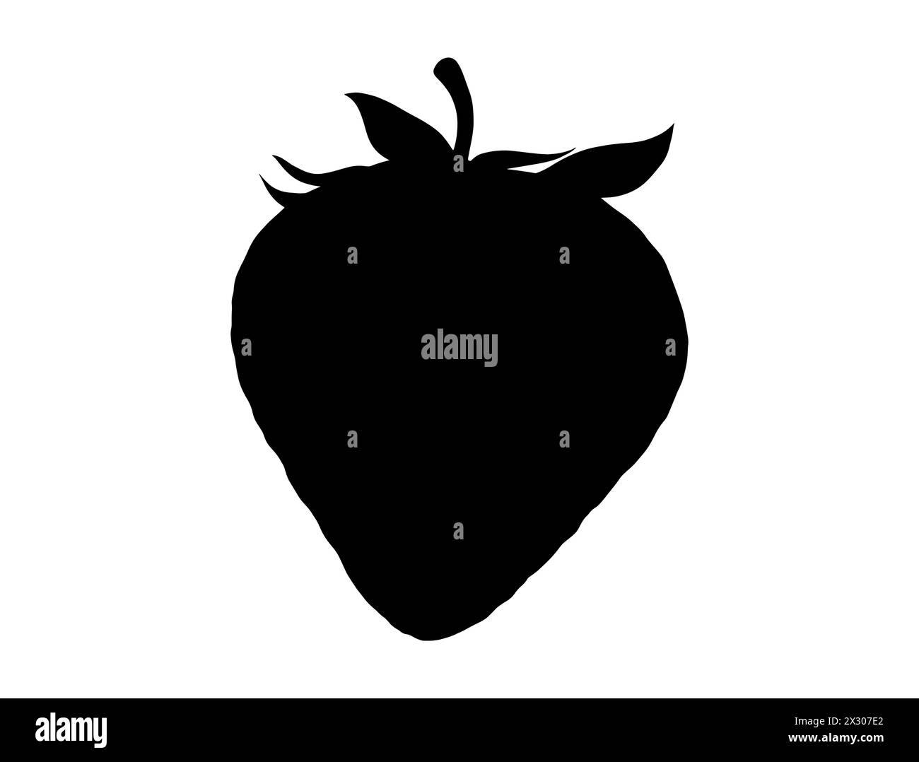 Grafica vettoriale della silhouette delle fragole Illustrazione Vettoriale