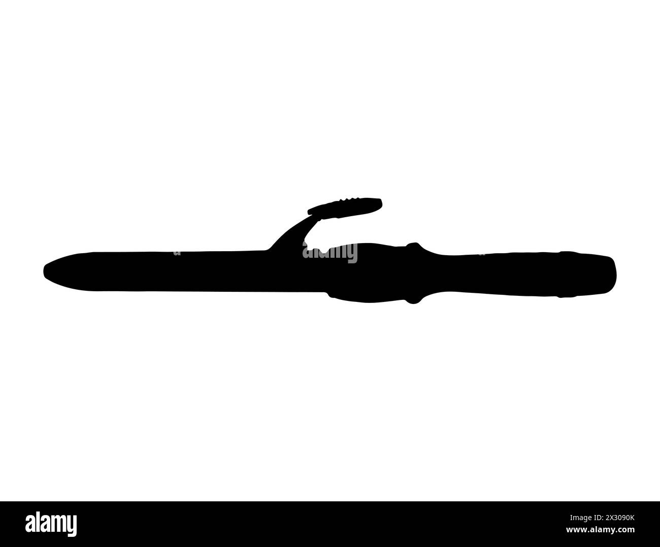 Grafica vettoriale silhouette ferro arricciacapelli Illustrazione Vettoriale