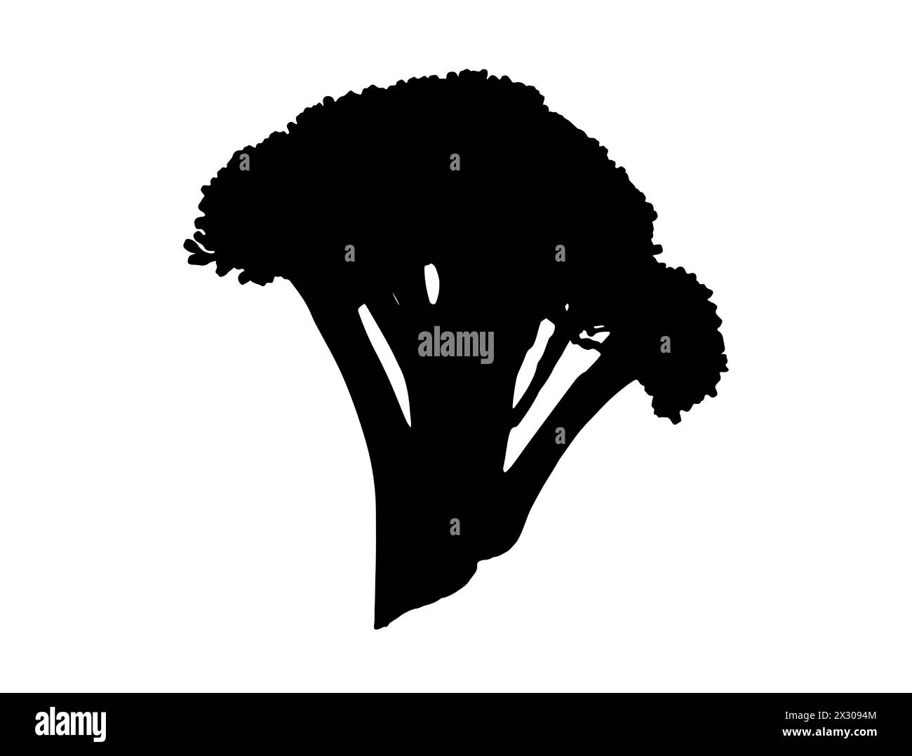 Grafica vettoriale silhouette broccoli Illustrazione Vettoriale