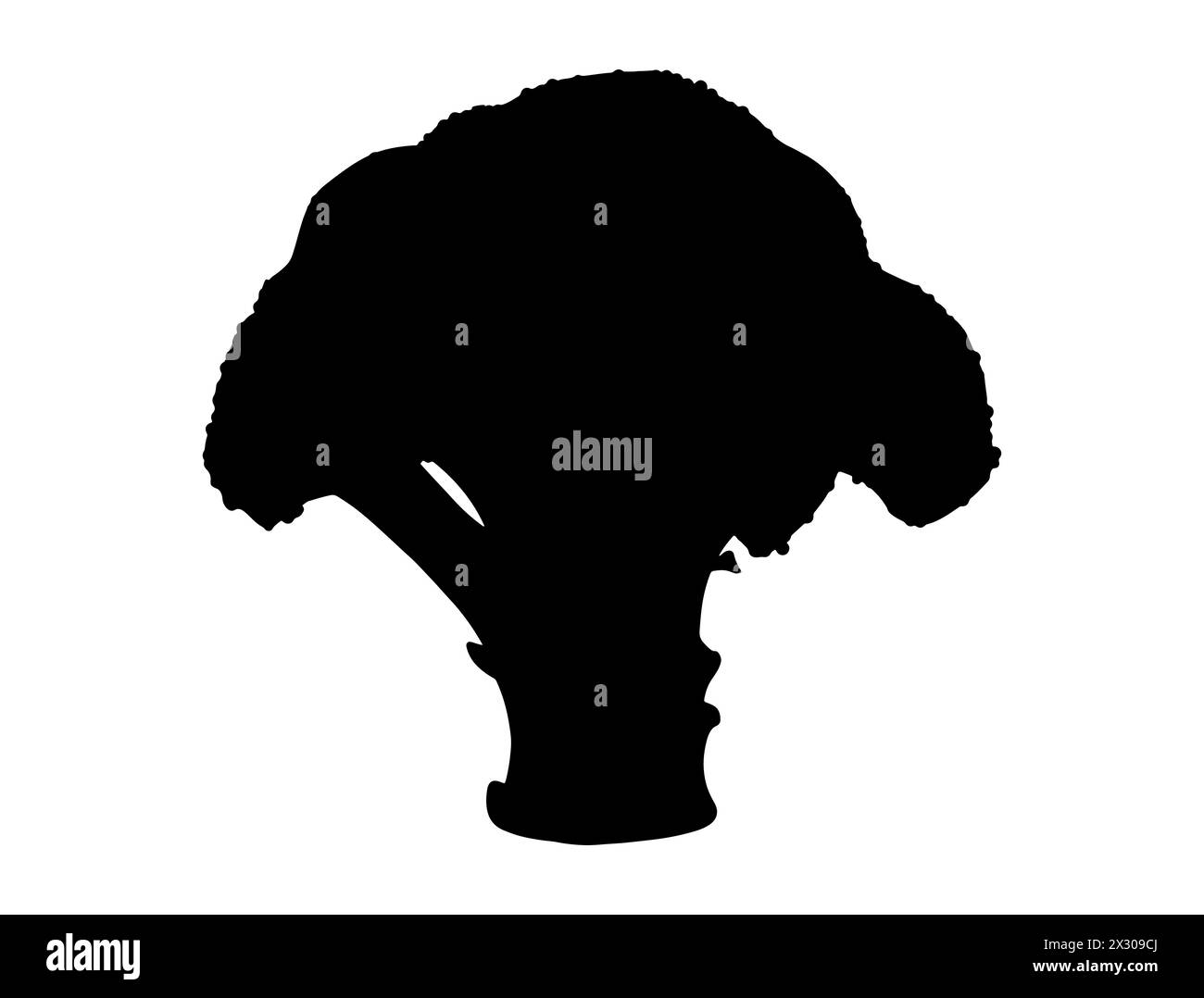 Grafica vettoriale silhouette broccoli Illustrazione Vettoriale