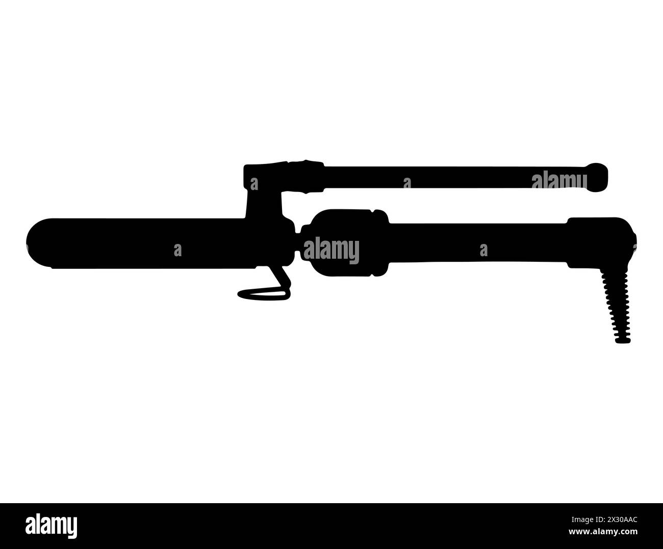 Grafica vettoriale silhouette ferro arricciacapelli Illustrazione Vettoriale