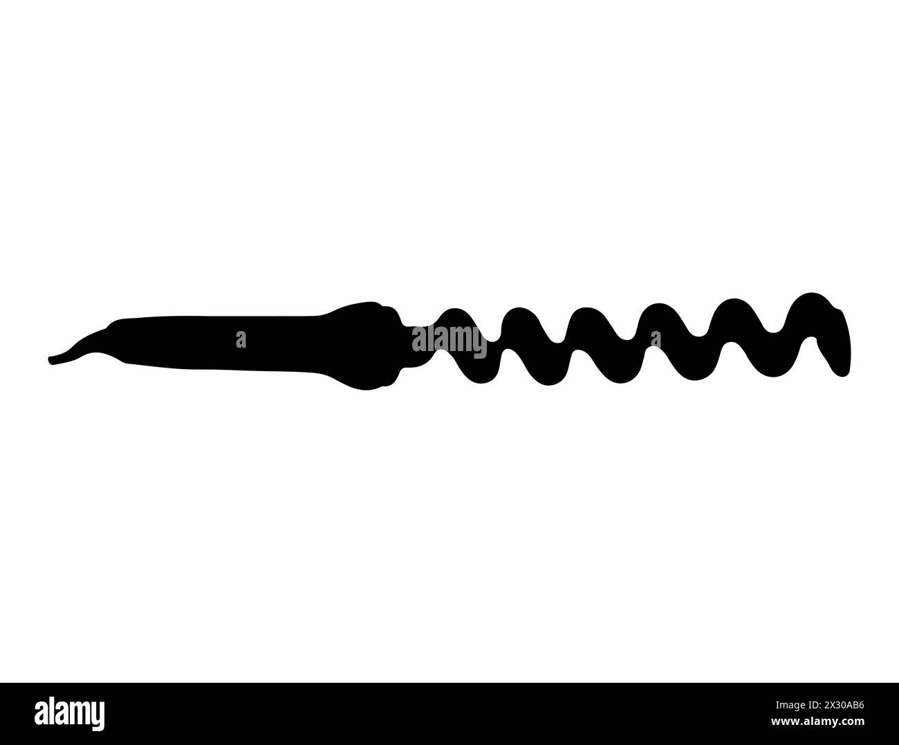 Grafica vettoriale silhouette ferro arricciacapelli Illustrazione Vettoriale