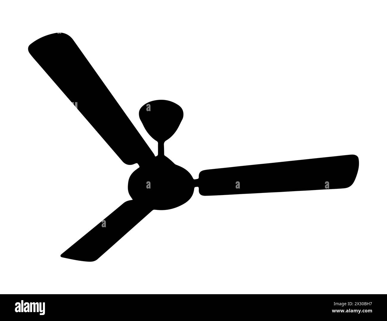Disegno vettoriale silhouette ventilatore a soffitto Illustrazione Vettoriale