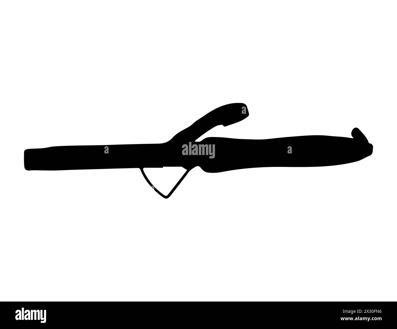 Grafica vettoriale silhouette ferro arricciacapelli Illustrazione Vettoriale