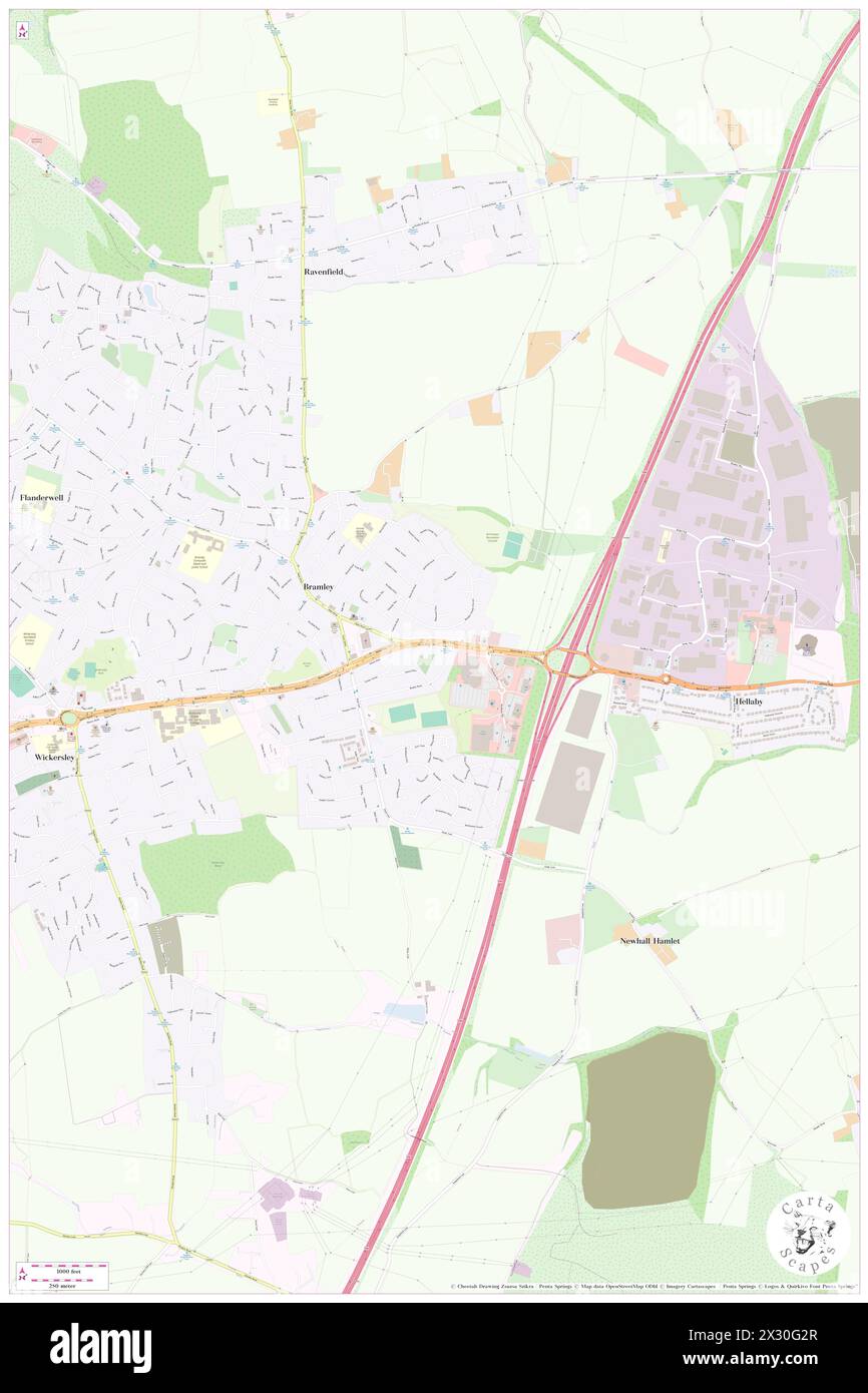 Bramley, City and Borough of Leeds, GB, Regno Unito, Inghilterra, N 53 48' 20'', S 1 38' 16'', mappa, Cartascapes Mappa pubblicata nel 2024. Esplora Cartascapes, una mappa che rivela i diversi paesaggi, culture ed ecosistemi della Terra. Viaggia attraverso il tempo e lo spazio, scoprendo l'interconnessione del passato, del presente e del futuro del nostro pianeta. Foto Stock