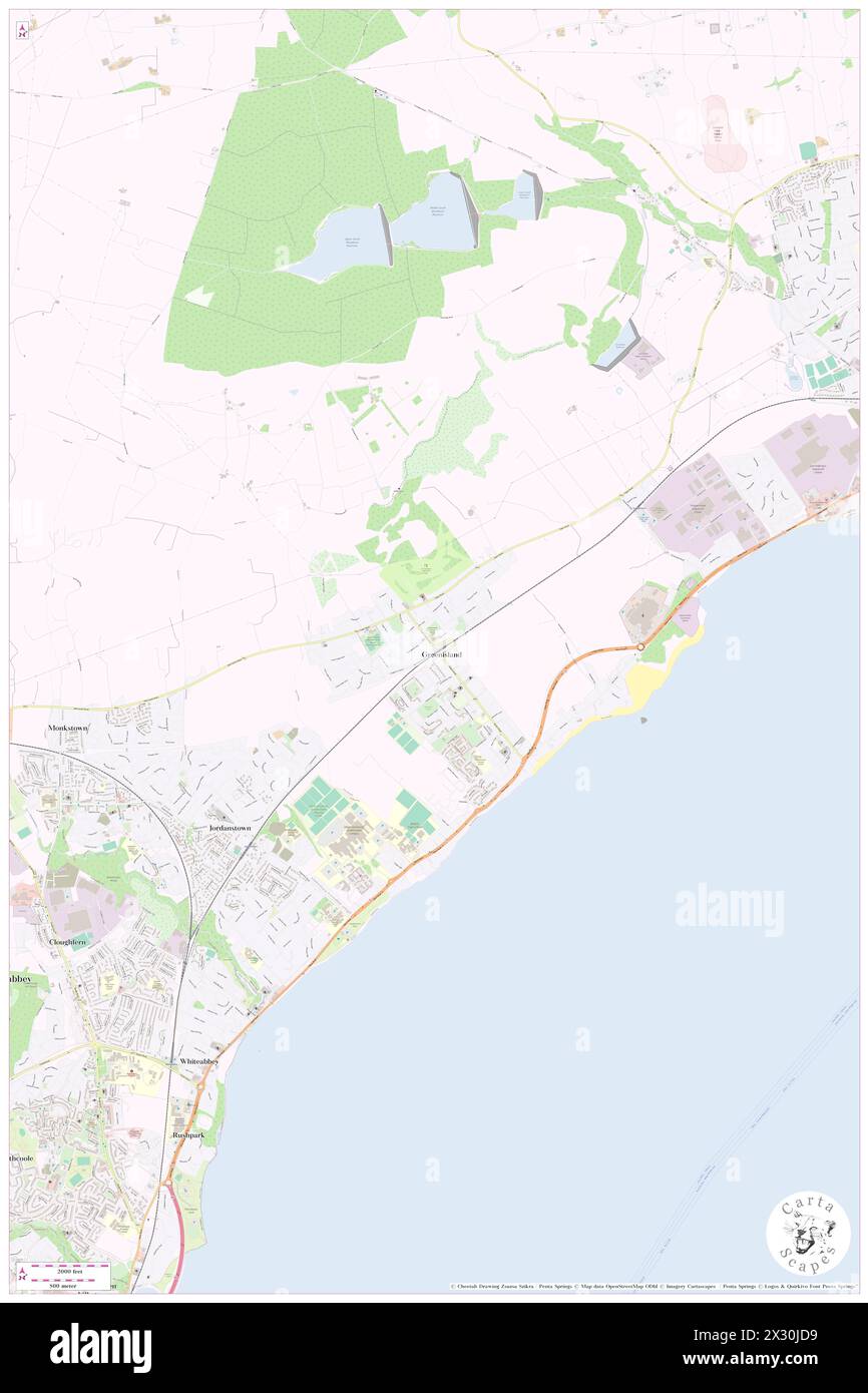 Greenisland Railway Station, Mid and East Antrim, GB, Regno Unito, Irlanda del Nord, N 54 42' 1'', S 5 52' 23'', mappa, Cartascapes Mappa pubblicata nel 2024. Esplora Cartascapes, una mappa che rivela i diversi paesaggi, culture ed ecosistemi della Terra. Viaggia attraverso il tempo e lo spazio, scoprendo l'interconnessione del passato, del presente e del futuro del nostro pianeta. Foto Stock