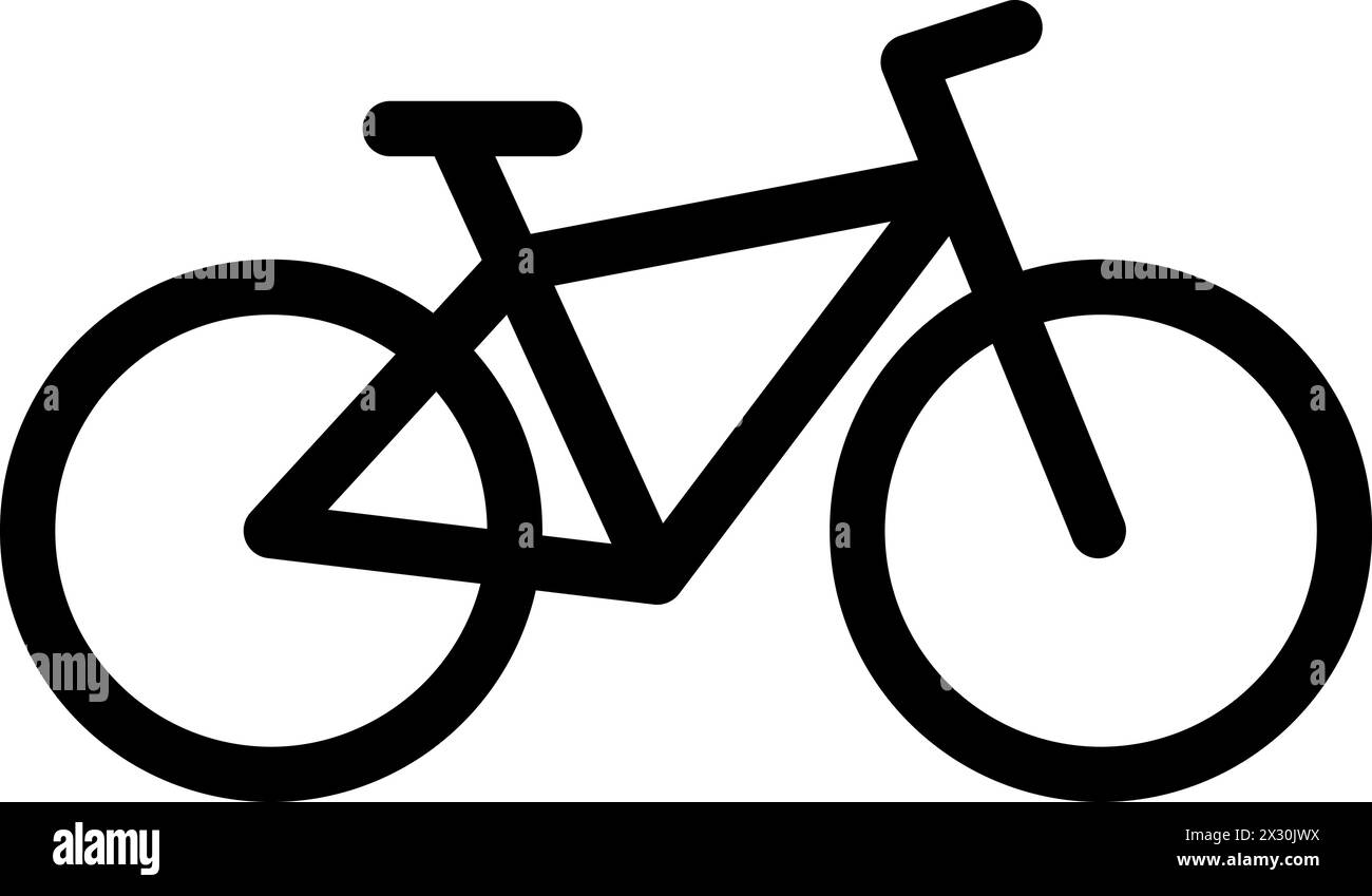 Icona di uno scooter piatto come simbolo del trasporto ecologico Illustrazione Vettoriale