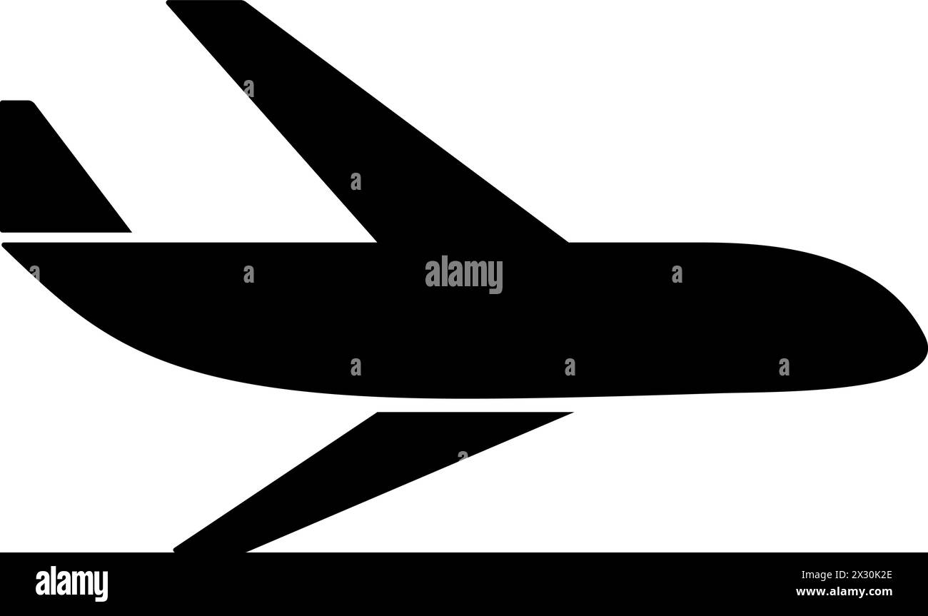 Icona di aeroplano come simbolo per la progettazione di pagine web del trasporto passeggeri Illustrazione Vettoriale