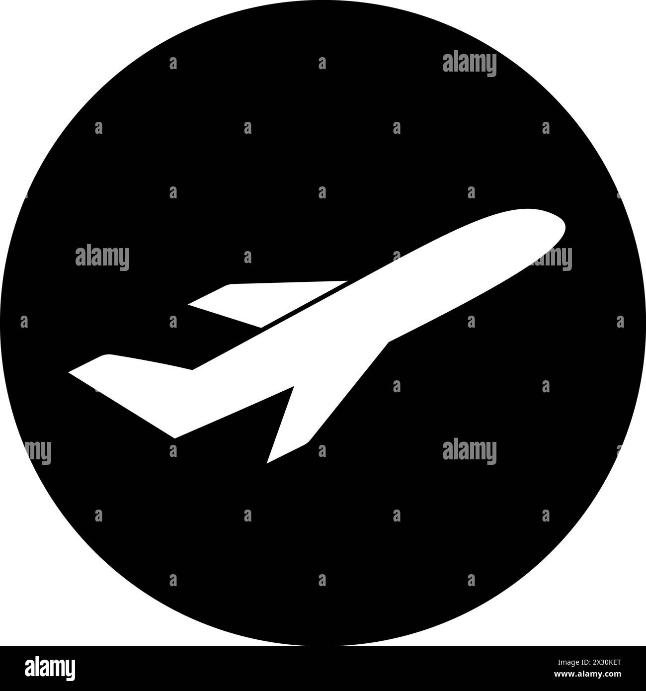 Icona dell'aereo come simbolo per la progettazione di pagine Web Illustrazione Vettoriale
