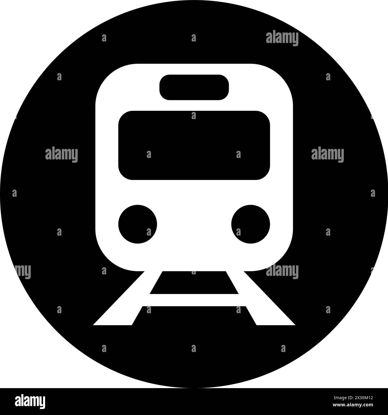 Icona del tram come simbolo del trasporto passeggeri Illustrazione Vettoriale