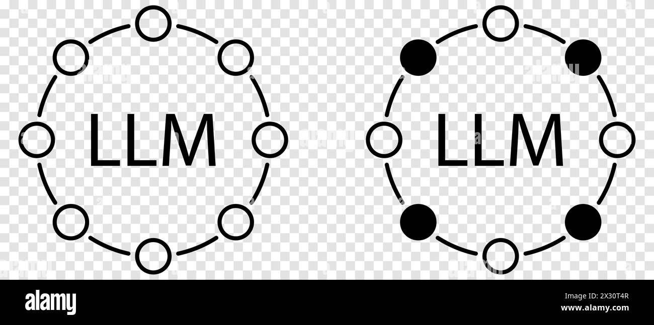Set di icone per modelli in lingua grande. Illustrazione vettoriale isolata su sfondo trasparente Illustrazione Vettoriale