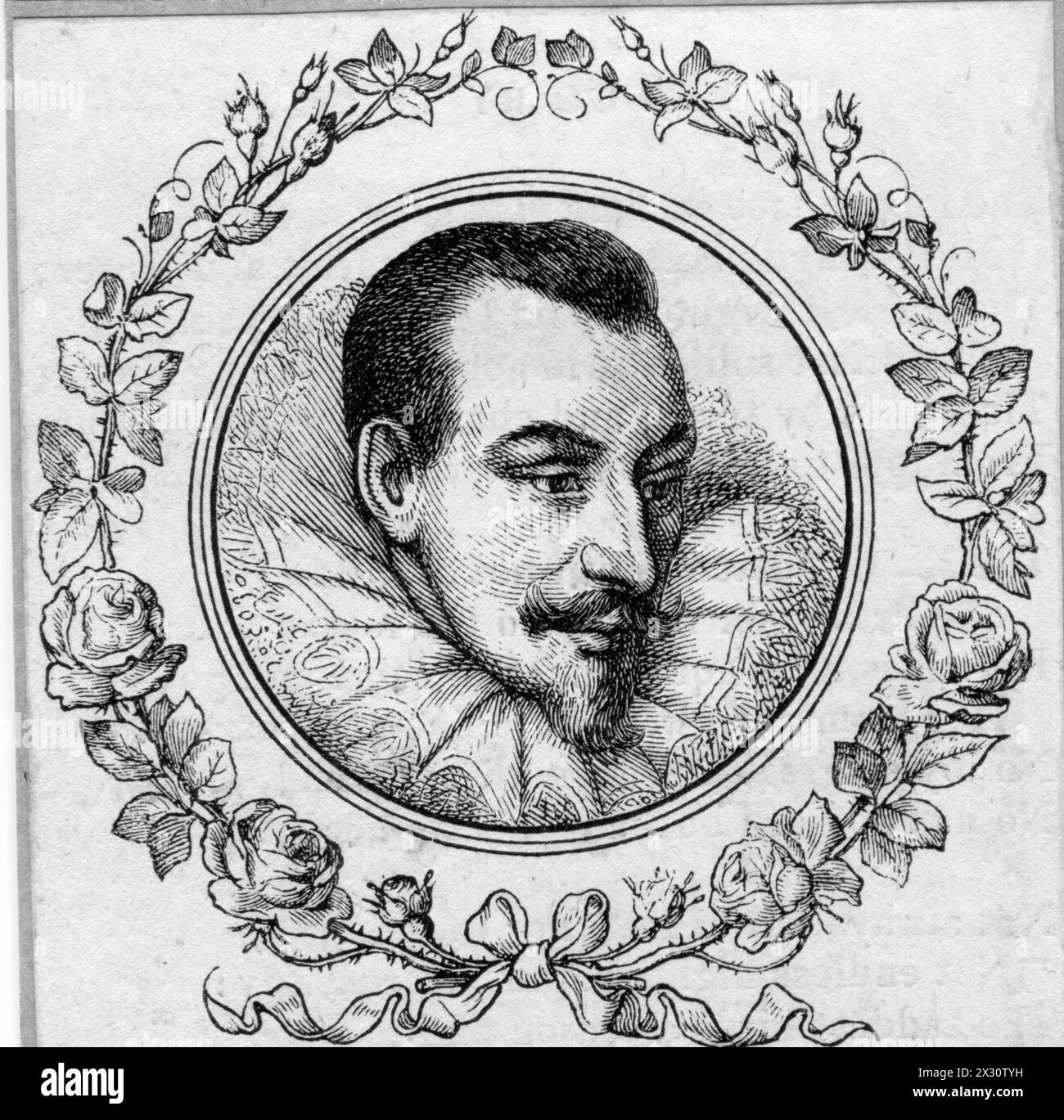 Spenser, Edmund, circa 1552 - 16.1,1599, scrittore inglese, incisione in legno, seconda metà del XIX secolo, ULTERIORI DIRITTI-CLEARANCE-INFO-NOT-AVAILABLE Foto Stock